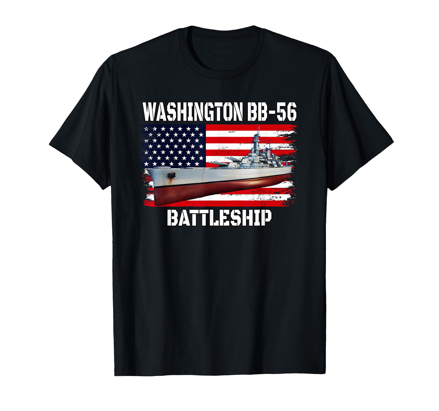 Uss Washington Bb 56 Battleship Veterans T-Shirt - Novelty Apparel Unisex - T-Shirt, Sweatshirt, Hoodie
