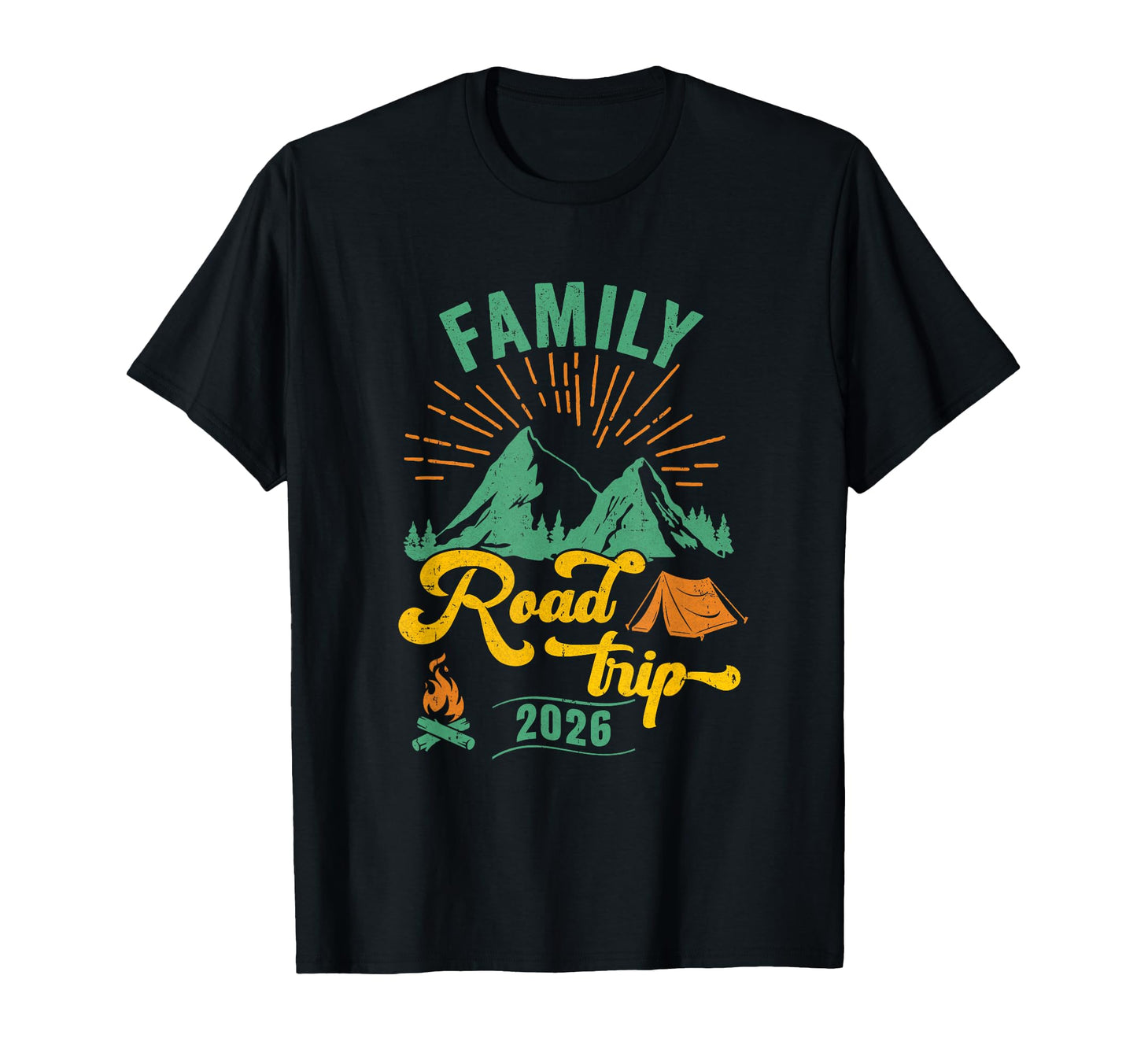 Family Road Trip 2026 Camping Crew T-Shirt - Custom Art Print for Adults - T-Shirt, Sweatshirt, Hoodie