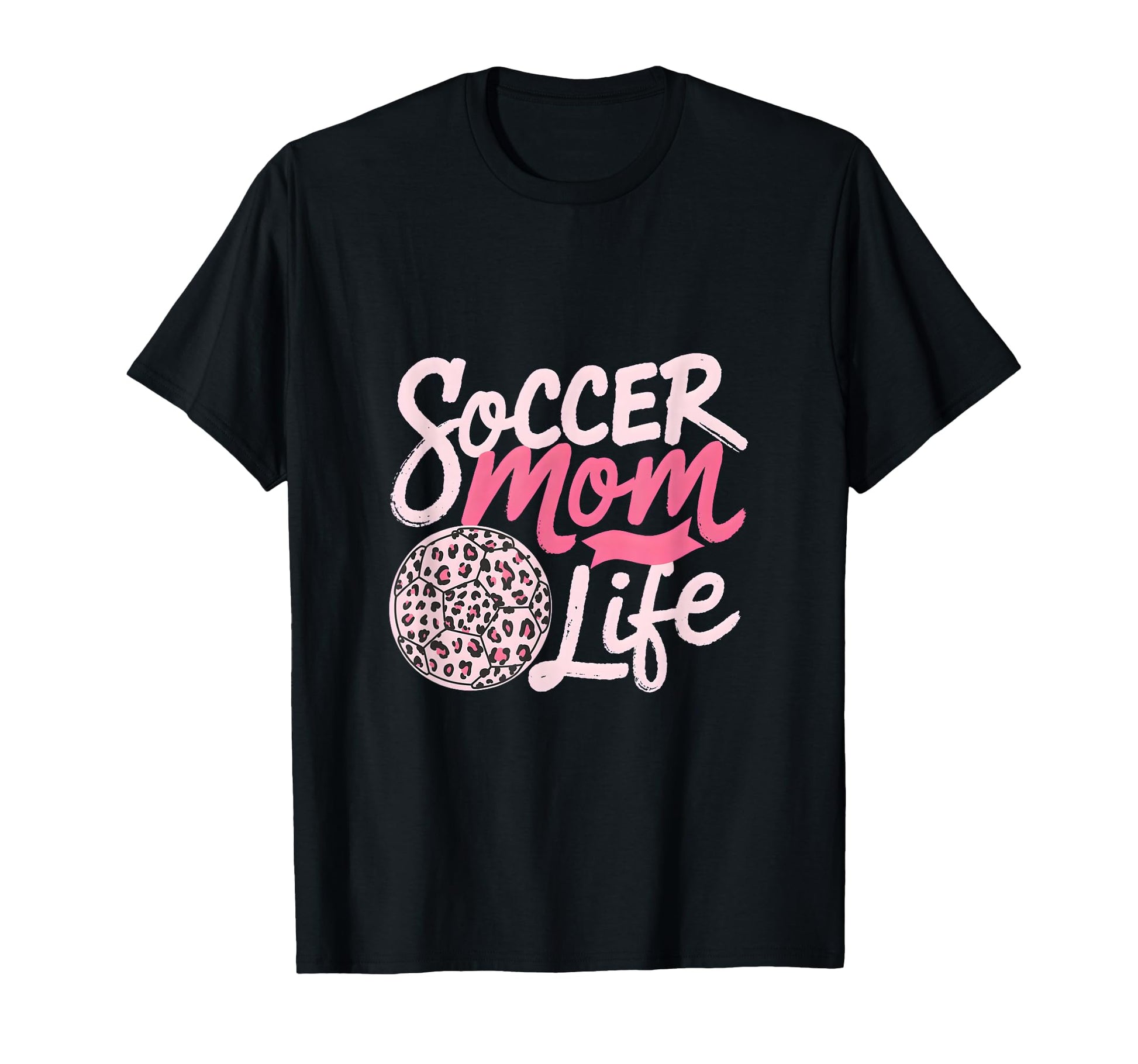 Soccer Mom Life Leopard Mama T-Shirt - Novelty Apparel for Adults - T-Shirt, Sweatshirt, Hoodie