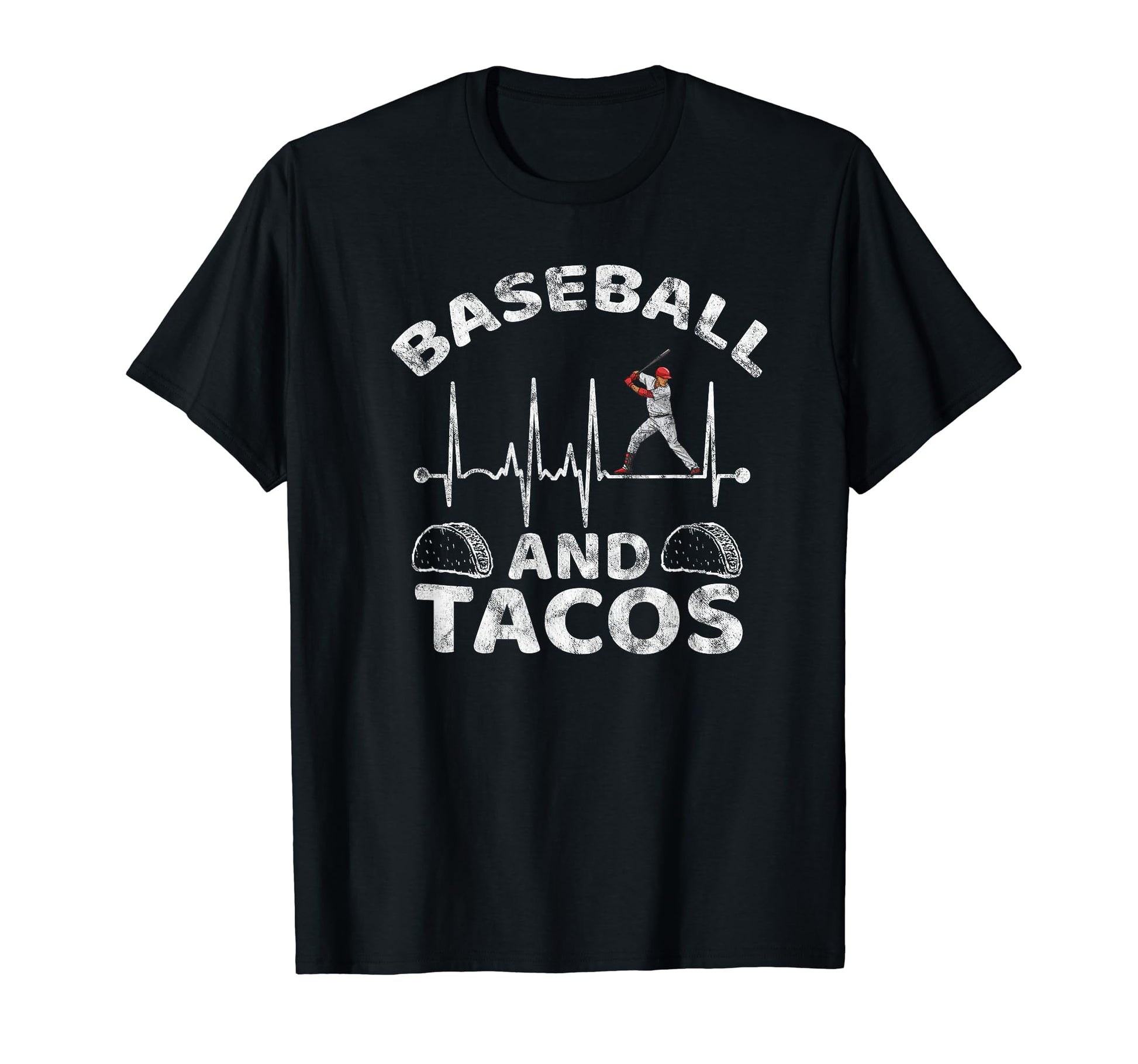 Baseball Heartbeat Player Fan Coach Dad T-Shirt - Graphic Print Unisex - T-Shirt, Sweatshirt, Hoodie
