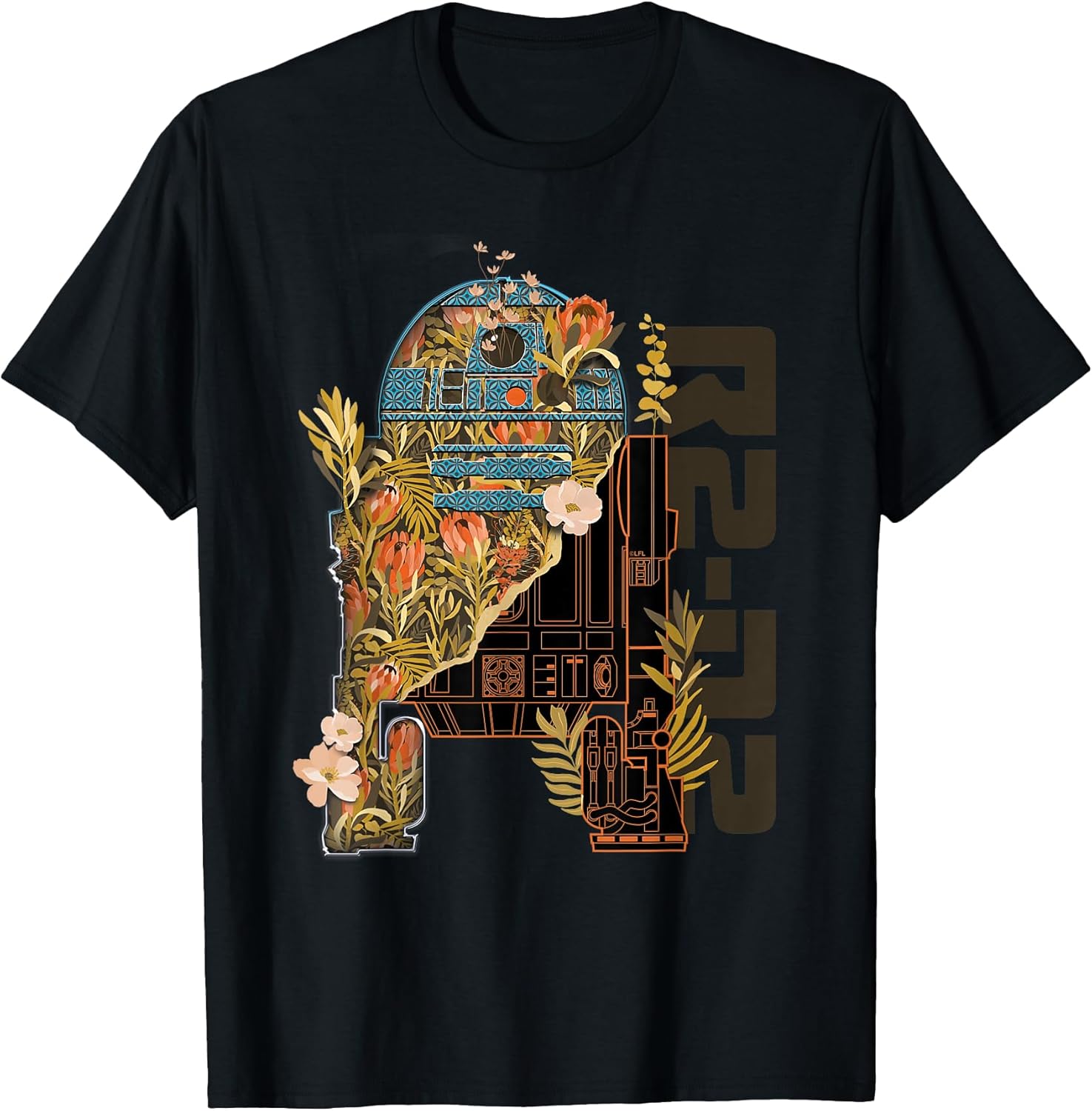 R2-D2 Artoo-Deetoo Droid Floral Garden Reimagined T-Shirt Unisex T-shirt, Sweatshirt, Hoodie, Long Sleeve Tee - T-Shirt, Sweatshirt, Hoodie