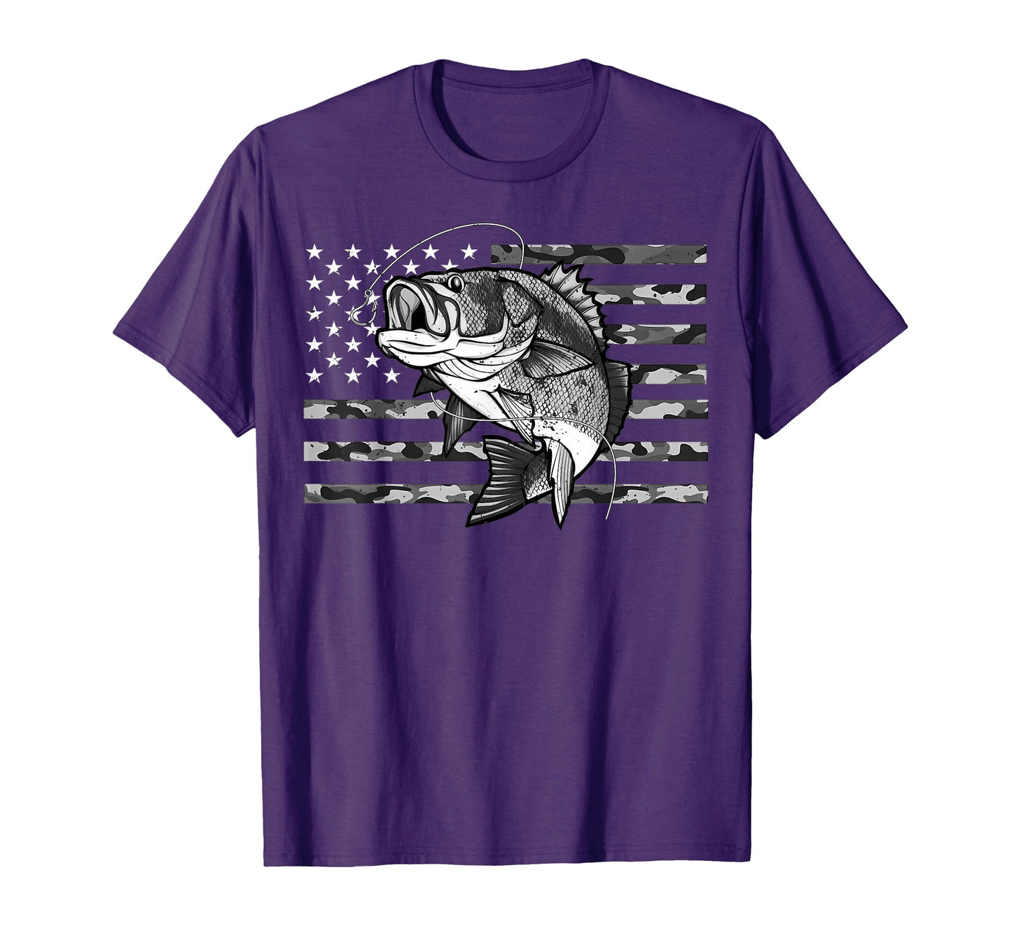 Fishing Camouflage Us Camo American T-Shirt - Unique Graphic for Adults - T-Shirt, Sweatshirt, Hoodie