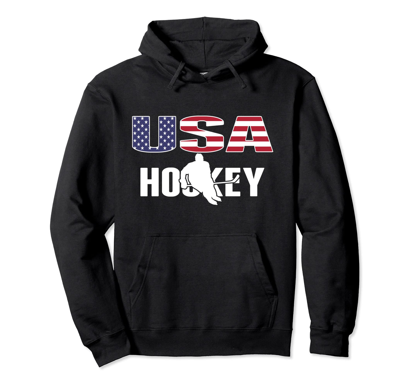 America Ice Hockey Lovers Jersey Usa Flag Hoodie - Novelty Apparel Unisex - T-Shirt, Sweatshirt, Hoodie