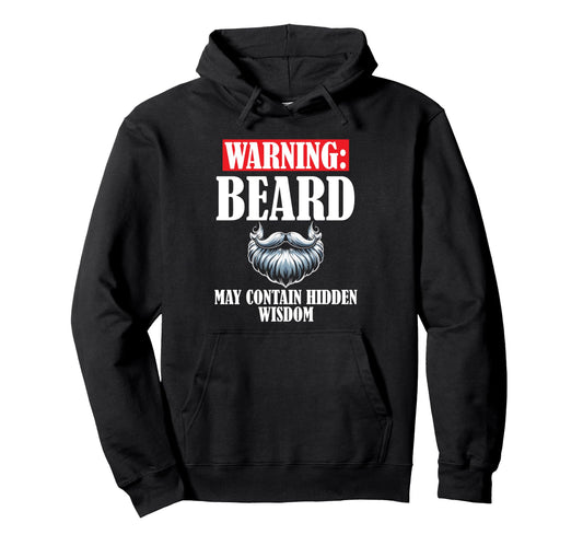 Bearded Facial Hair Fathers Day Dad Hoodie - Fun Novelty Design for Adults - T-Shirt, Sweatshirt, Hoodie