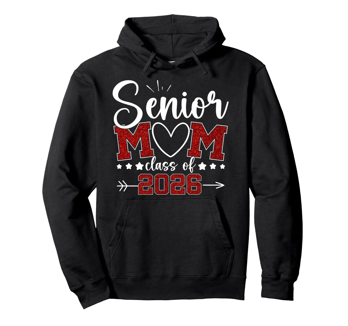 Senior Mom Class 2026 Proud Mom Hoodie - Aesthetic Graphic for Adults - T-Shirt, Sweatshirt, Hoodie