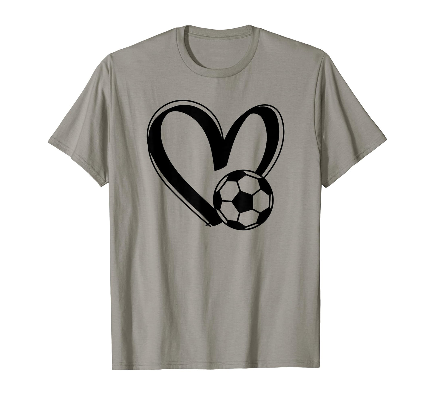 Soccer Ball Heart T-Shirt - Custom Art Print for Adults - T-Shirt, Sweatshirt, Hoodie