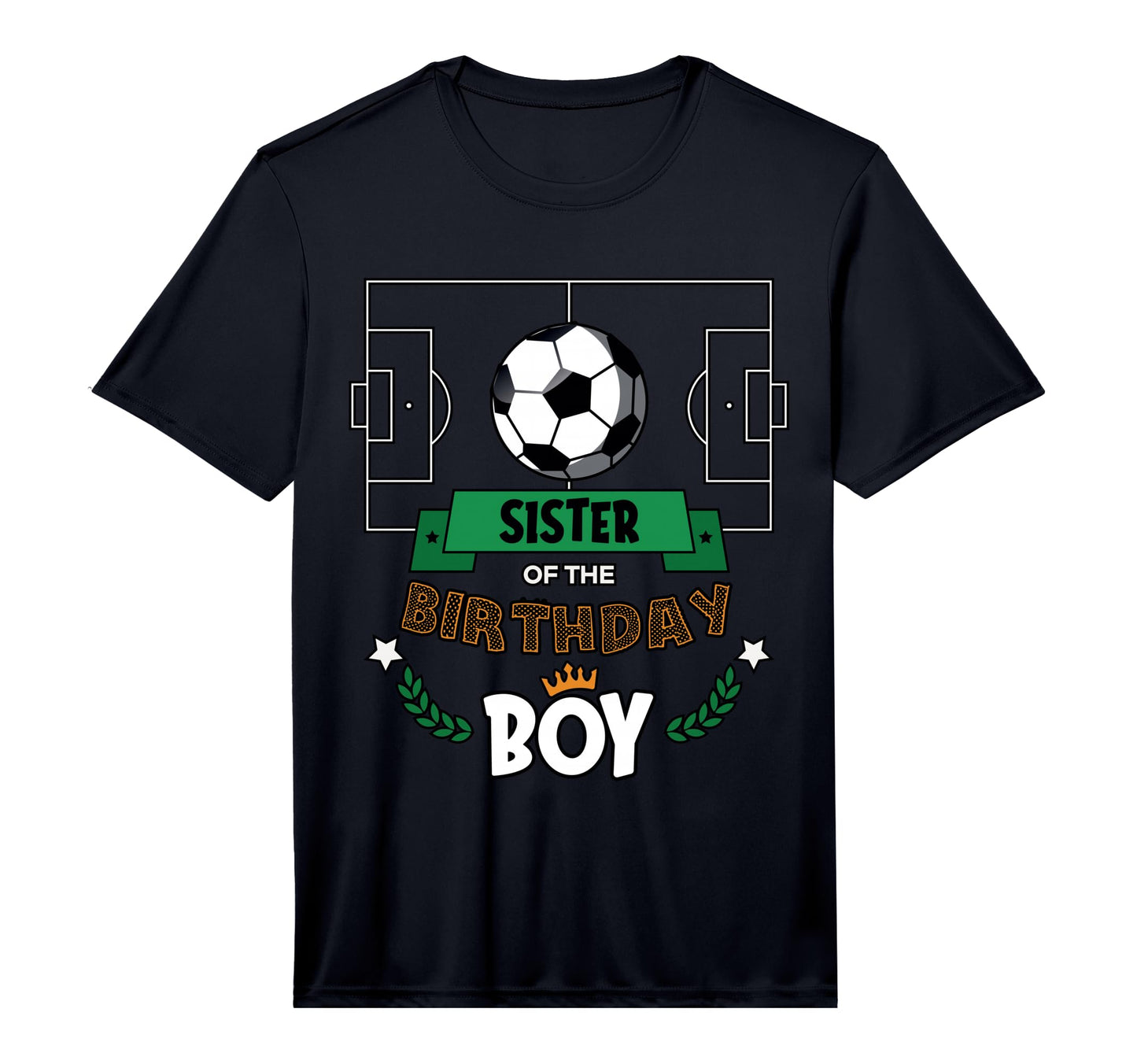 Sister Birthday Soccer Theme Matching T-Shirt - Custom Art Print Unisex - T-Shirt, Sweatshirt, Hoodie