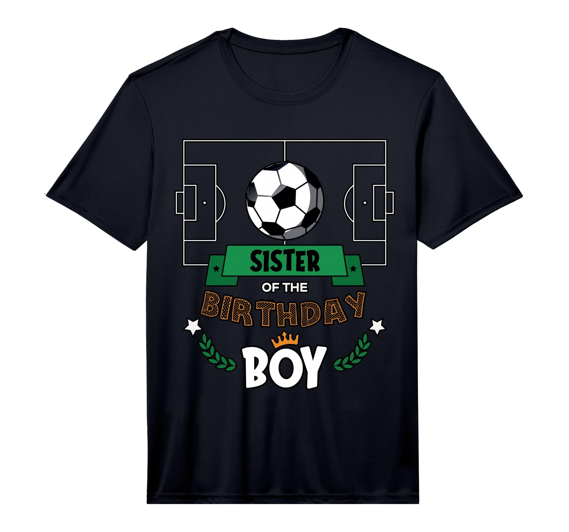 Sister Birthday Soccer Theme Matching T-Shirt - Custom Art Print Unisex - T-Shirt, Sweatshirt, Hoodie