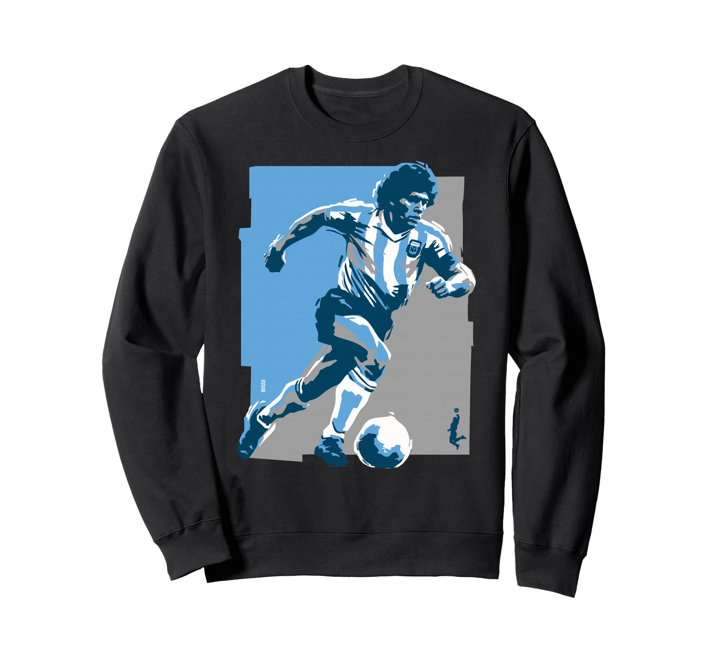 Running Diego Maradona 90S Vibe Soccer Sweatshirt - Graphic Print Men Women - T-Shirt, Sweatshirt, Hoodie