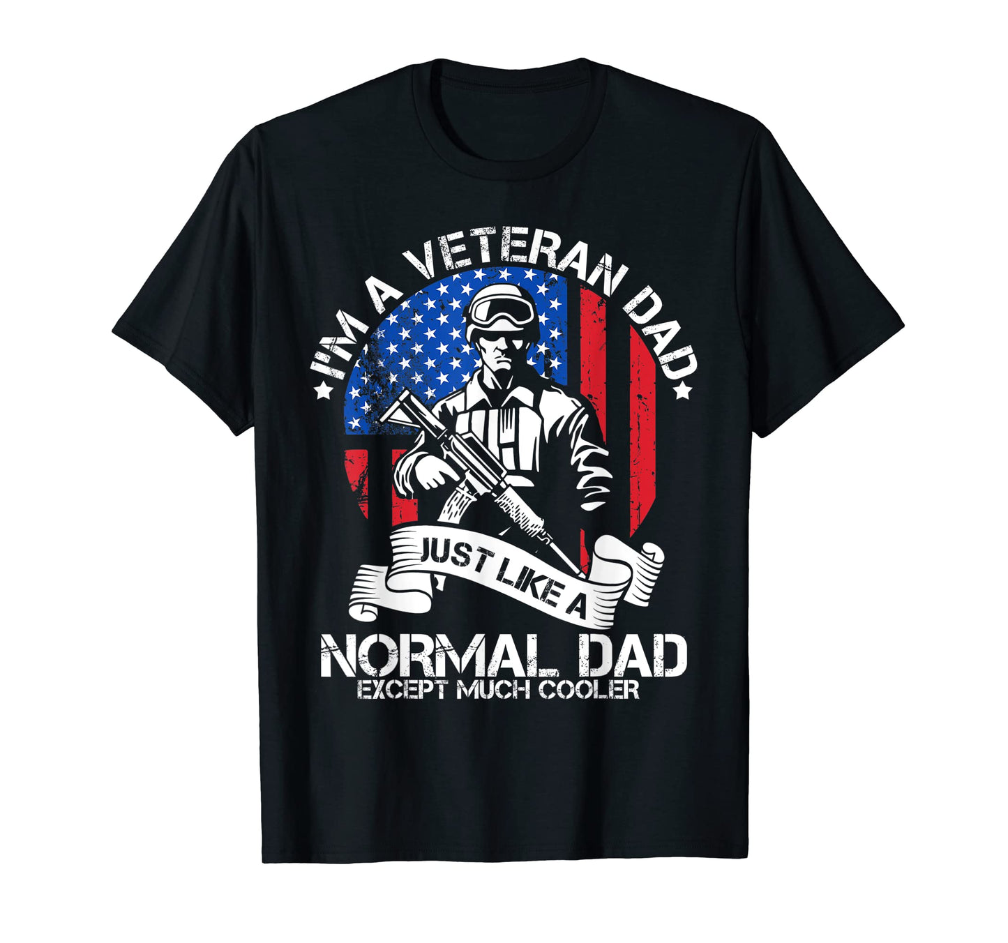 Veteran Dad Best Dad Patriot Usa Flag Army T-Shirt - Graphic Print Unisex - T-Shirt, Sweatshirt, Hoodie