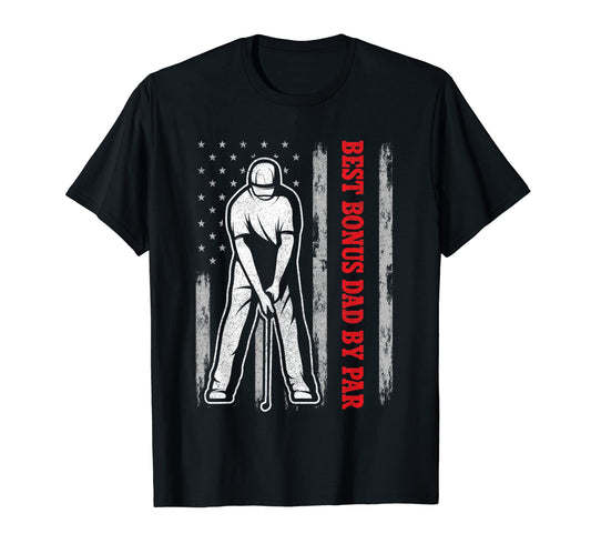 American Flag Fathers Day Golf Best T-Shirt - Minimalist Print Unisex - T-Shirt, Sweatshirt, Hoodie