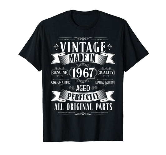 58Th Birthday Born 1967 58 Years T-Shirt - Aesthetic Graphic for Adults - T-Shirt, Sweatshirt, Hoodie