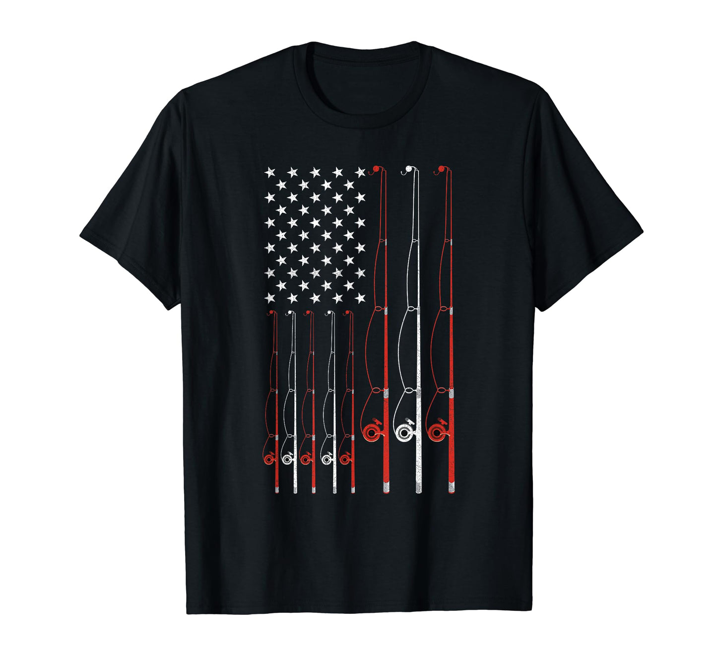 Fishing Dad Grandpa Usa Flag T-Shirt - Streetwear Style for Adults - T-Shirt, Sweatshirt, Hoodie