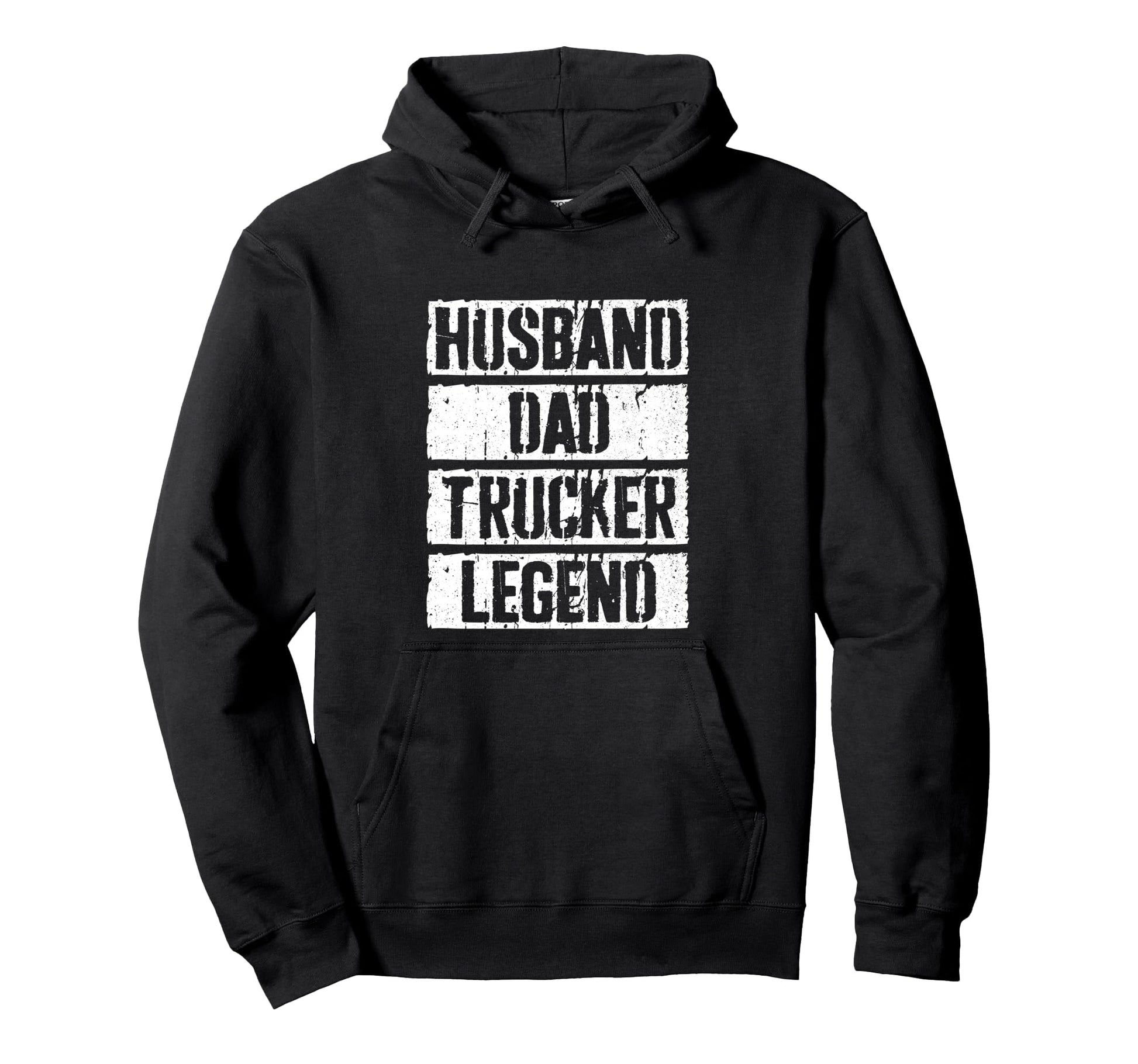 Husband Dad Trucker Legend Truck Daddy Hoodie - Novelty Apparel for Adults - T-Shirt, Sweatshirt, Hoodie