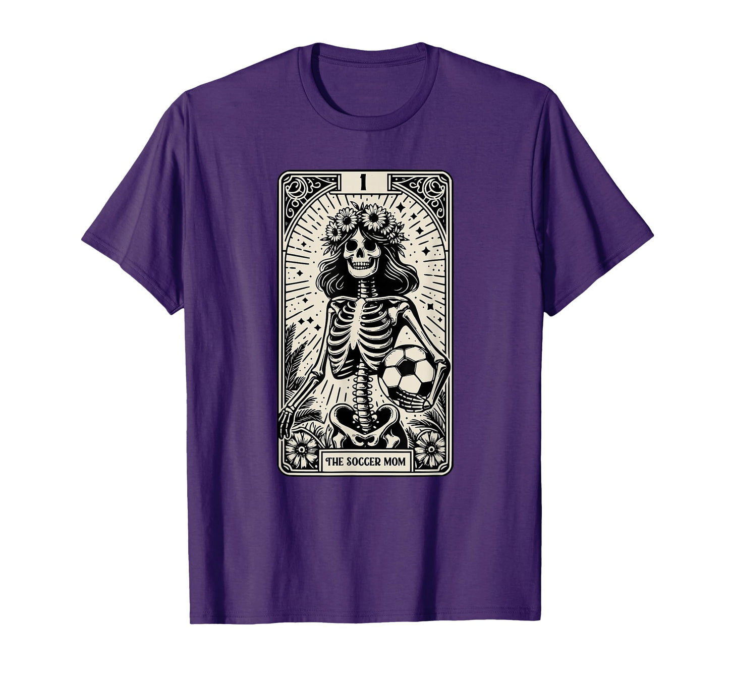Soccer Mom Skeleton Tarot Card T-Shirt - Fun Novelty Design for Adults - T-Shirt, Sweatshirt, Hoodie