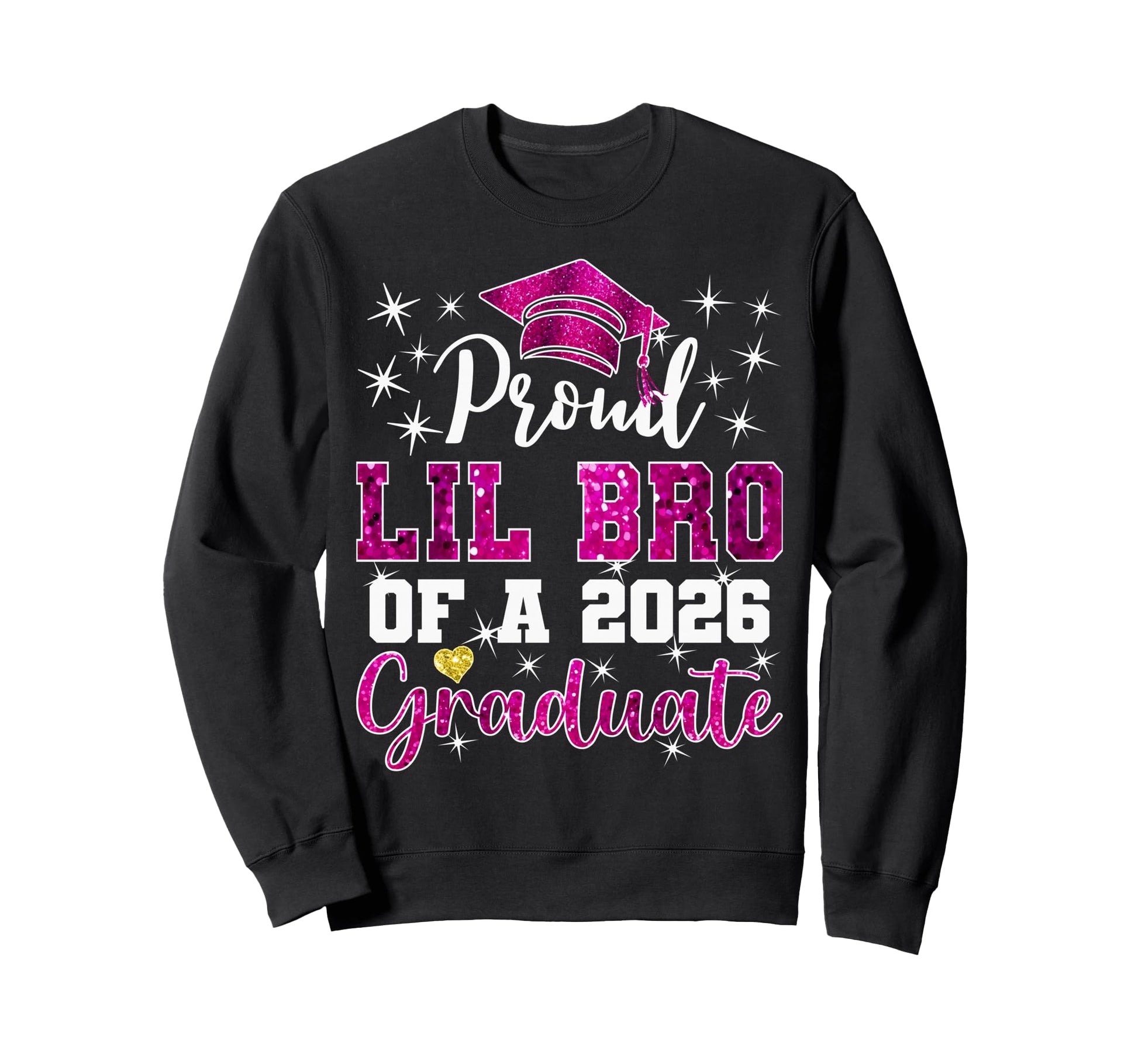 Super Proud Lil Bro 2026 Graduate Sweatshirt - Unique Graphic for Adults - T-Shirt, Sweatshirt, Hoodie