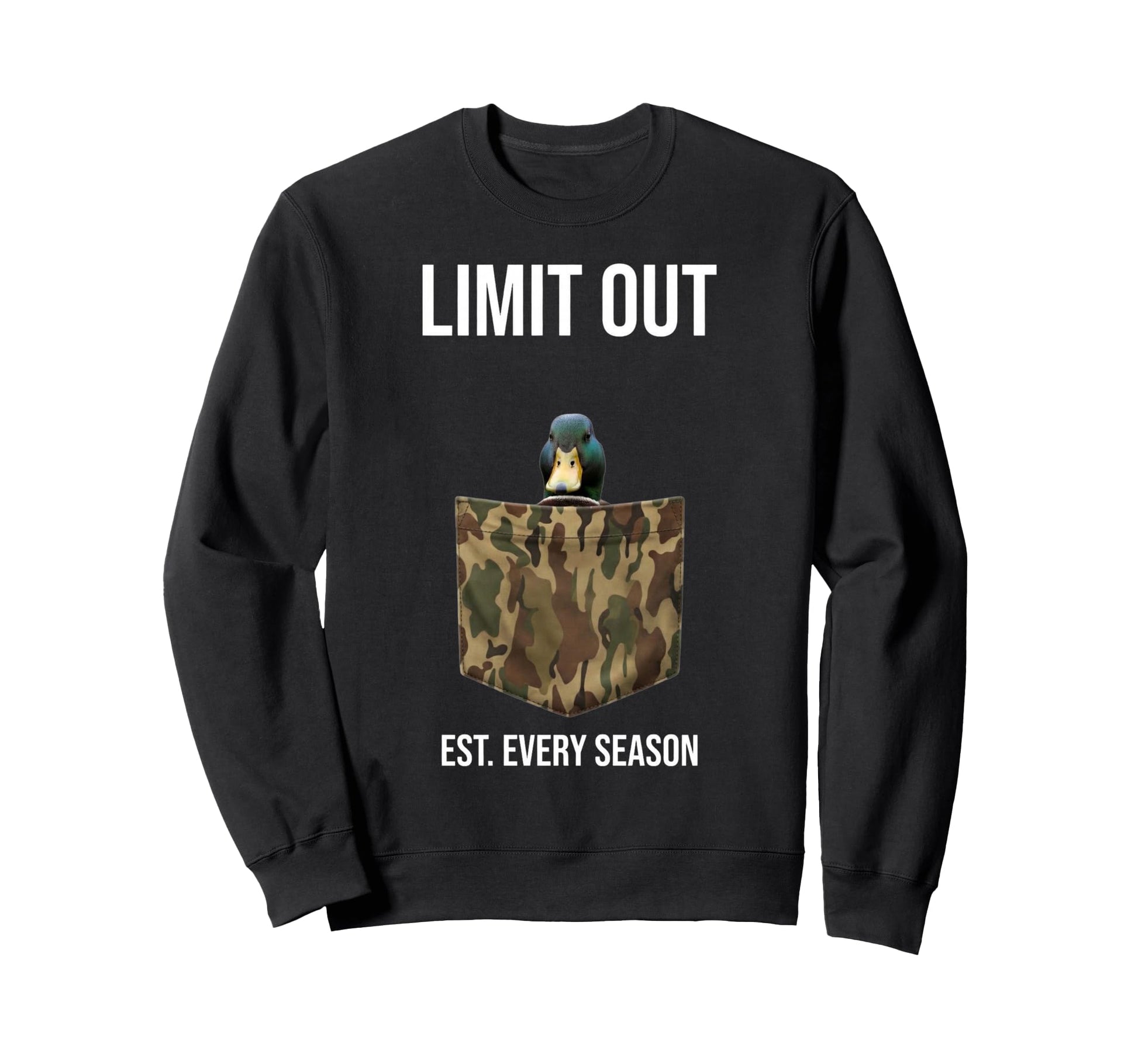 Duck Hunting Gifts Mallard Camo Sweatshirt - Novelty Apparel for Adults - T-Shirt, Sweatshirt, Hoodie