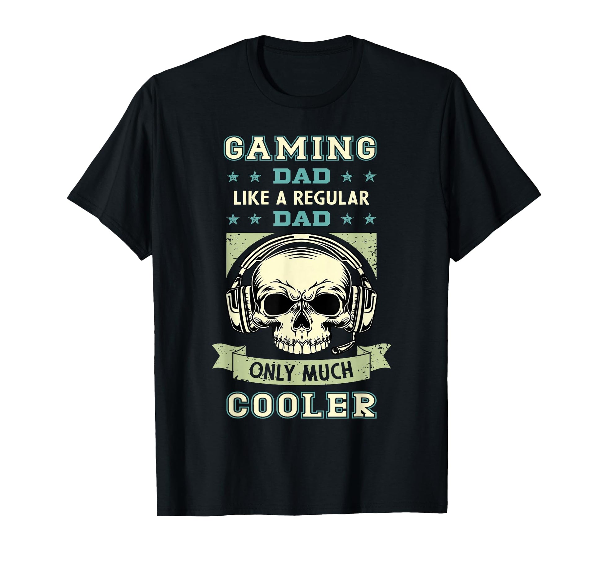 Gaming Dad Gamer Headset Skull Funny T-Shirt - Aesthetic Graphic Men Women - T-Shirt, Sweatshirt, Hoodie