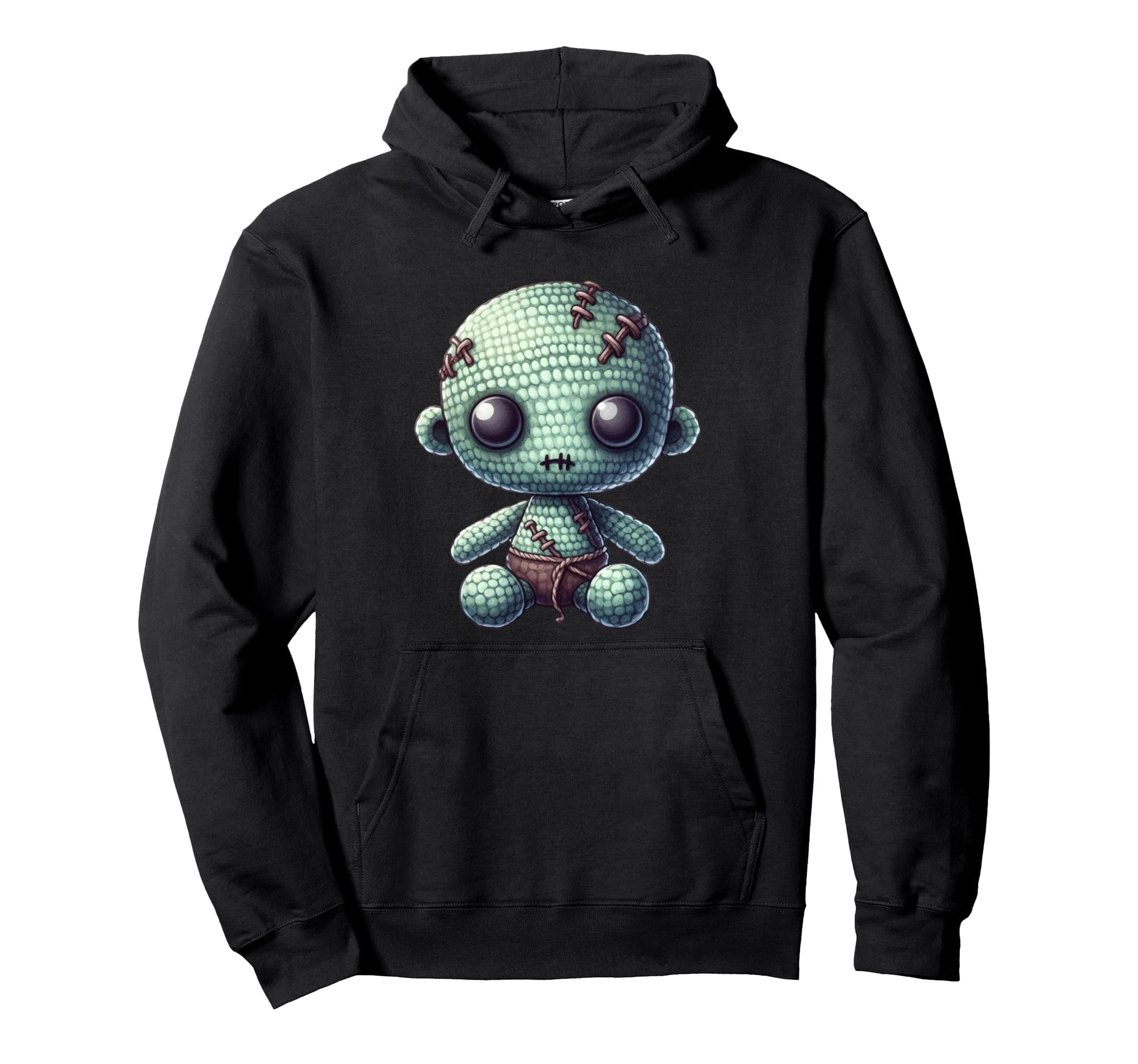 Halloween Zombie Mom Dad Crochet Knit Hoodie - Novelty Apparel Men Women - T-Shirt, Sweatshirt, Hoodie