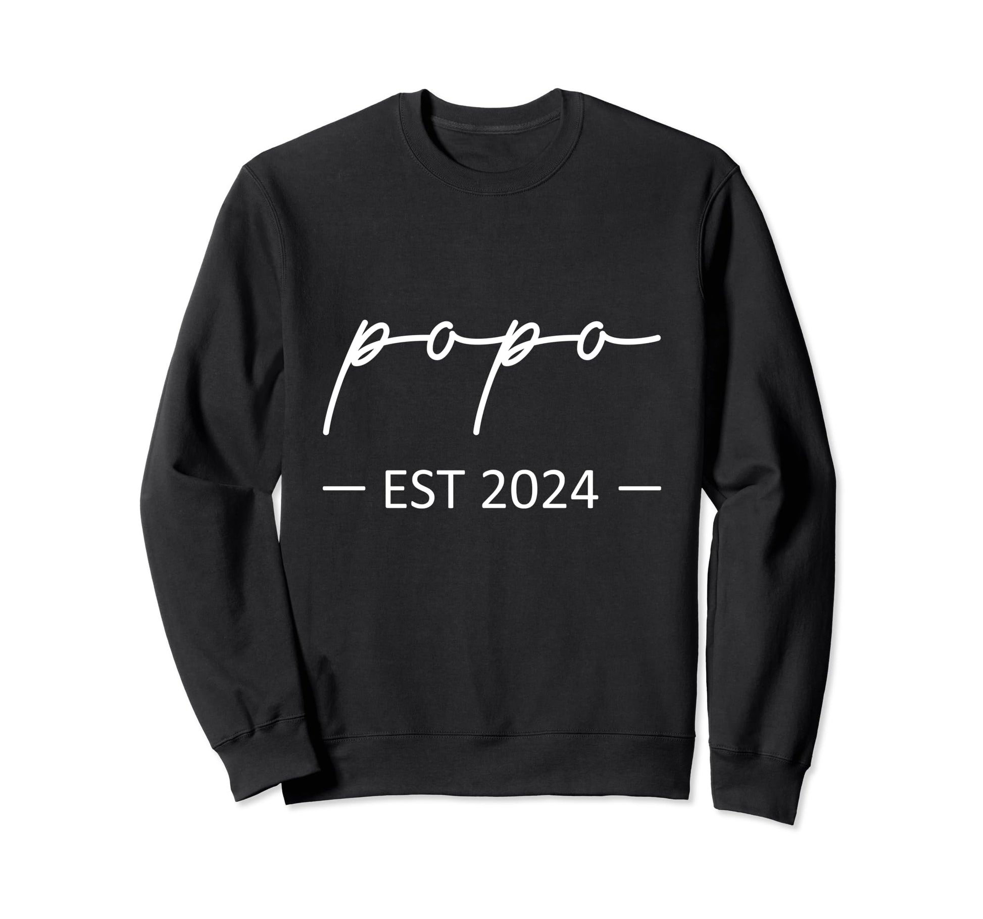 Popo Est 2024 New Dad Dad Grandpa Sweatshirt - Aesthetic Graphic Men Women - T-Shirt, Sweatshirt, Hoodie
