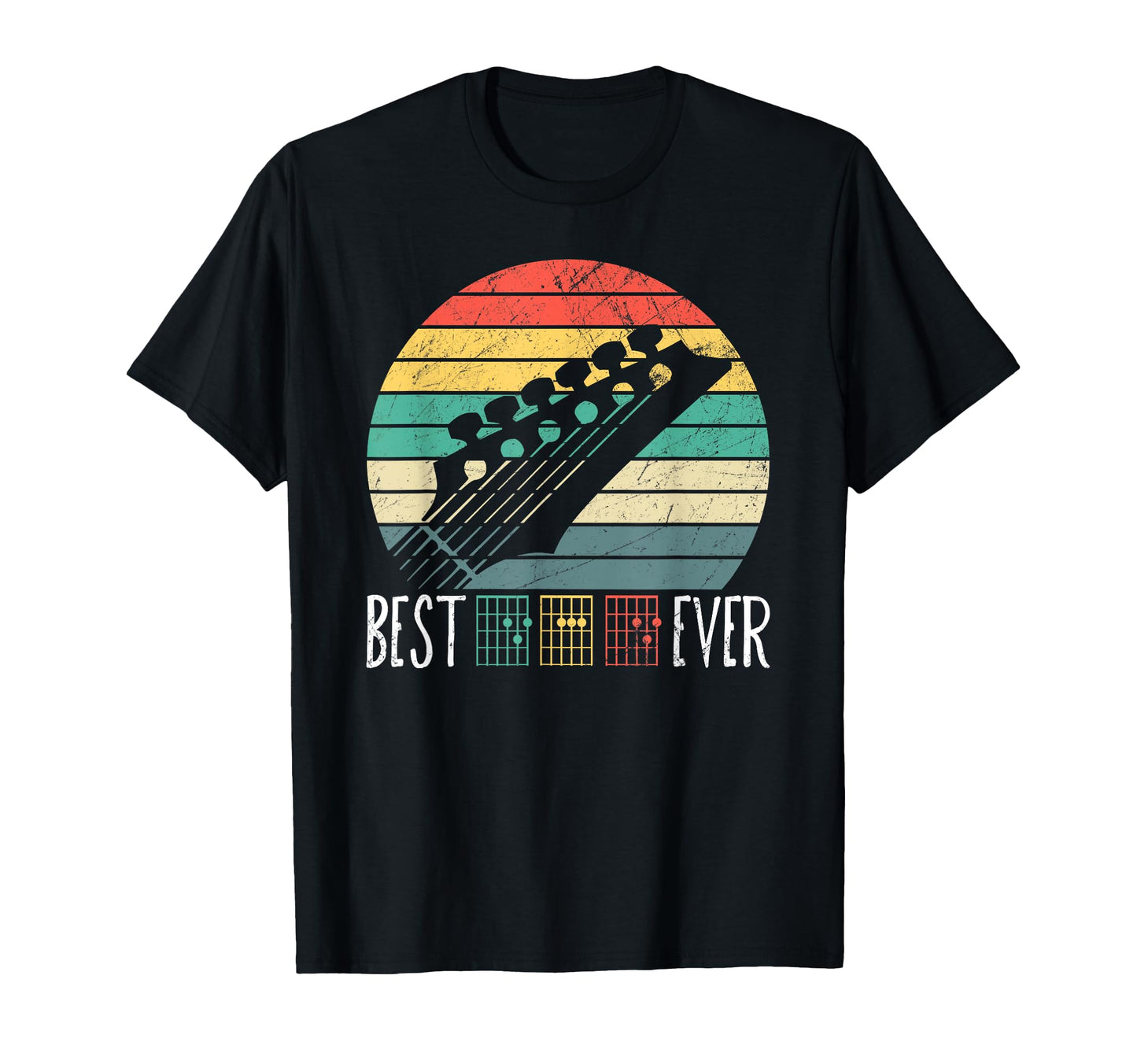 Best Guitar Dad Ever Music Chords Father T-Shirt - Graphic Print Men Women - T-Shirt, Sweatshirt, Hoodie