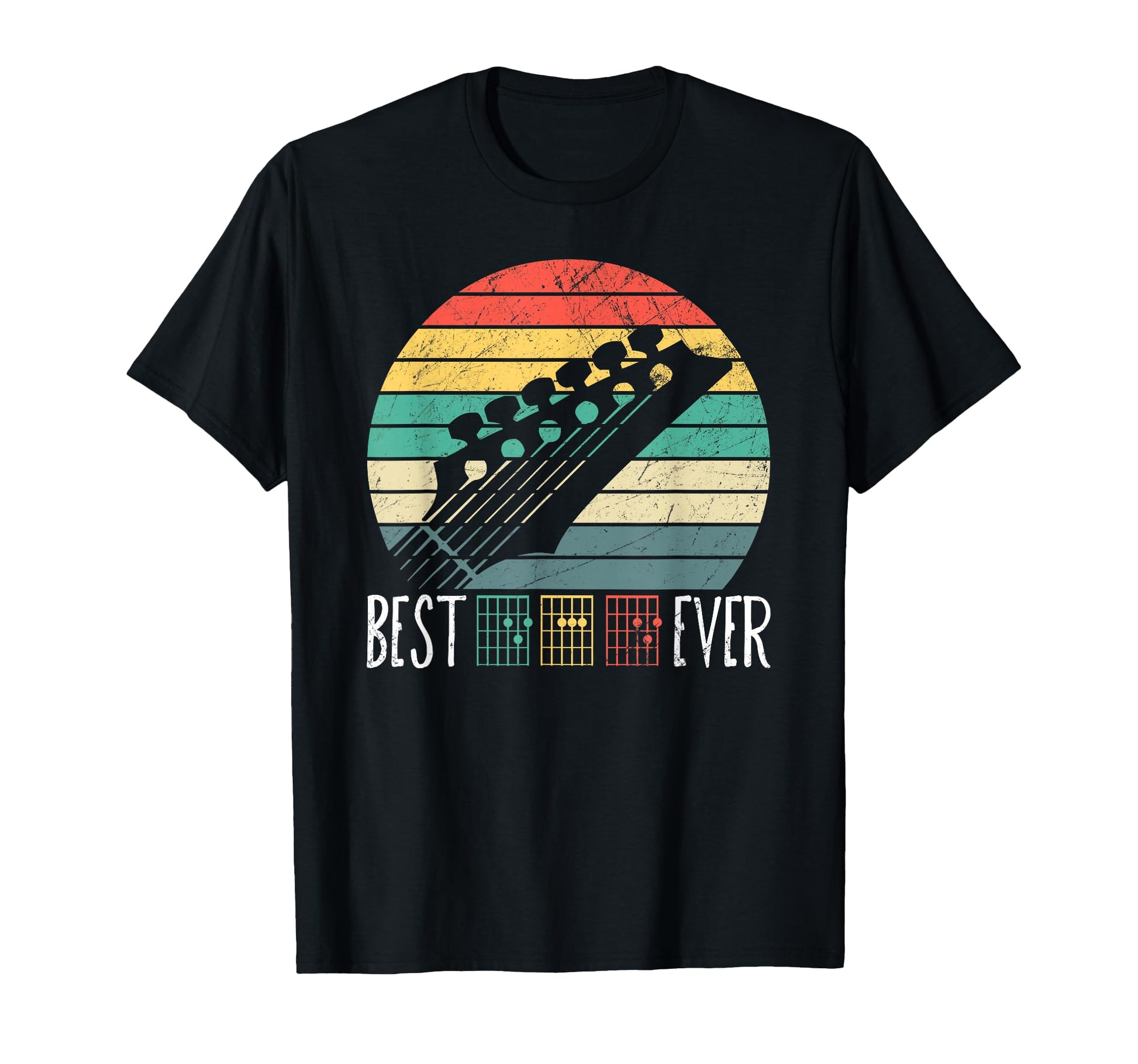 Best Guitar Dad Ever Music Chords Father T-Shirt - Graphic Print Men Women - T-Shirt, Sweatshirt, Hoodie