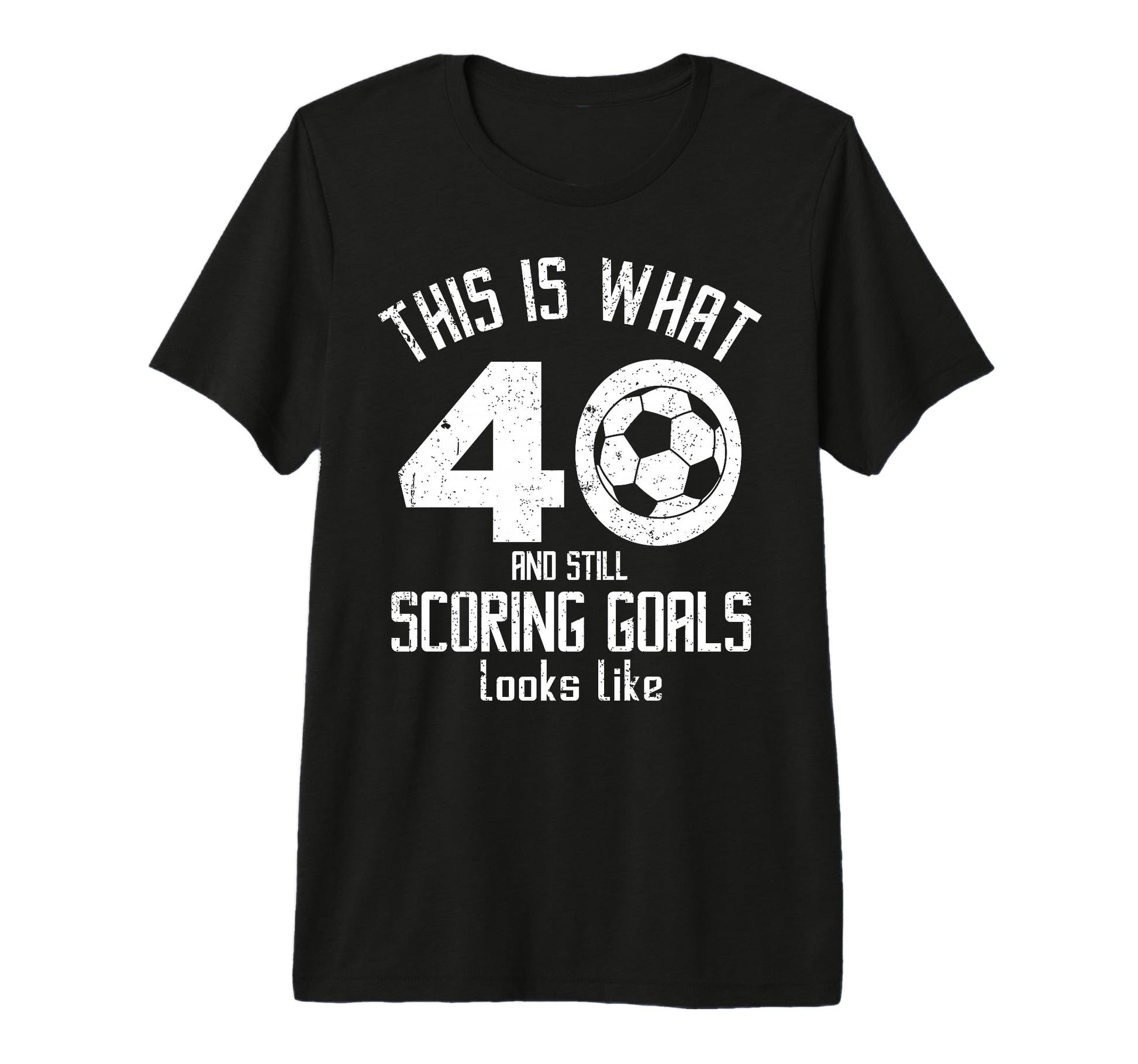 Funny Soccer 40Th Birthday 40 Years T-Shirt - Minimalist Print Men Women - T-Shirt, Sweatshirt, Hoodie