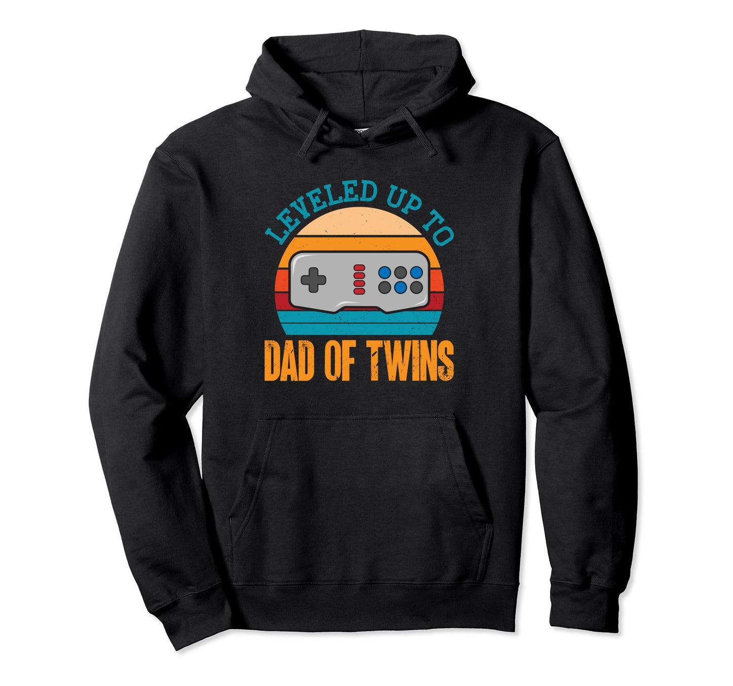 Twin Dad Leveled Up To Dad Twins Hoodie - Graphic Print for Adults - T-Shirt, Sweatshirt, Hoodie