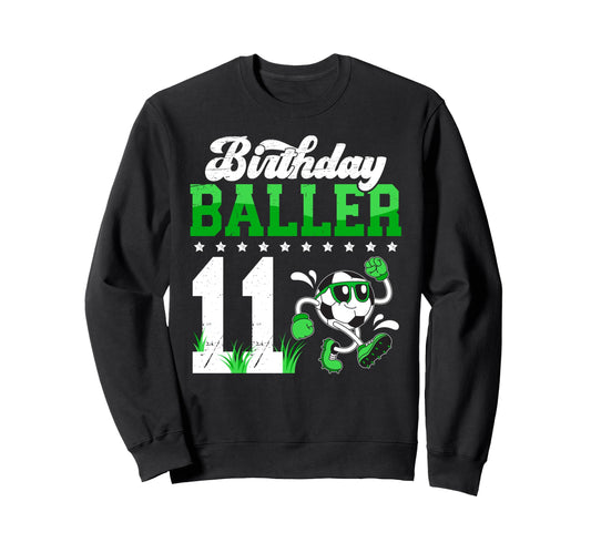 11Th Soccer Birthday Party Eleven Sweatshirt - Custom Art Print Men Women - T-Shirt, Sweatshirt, Hoodie