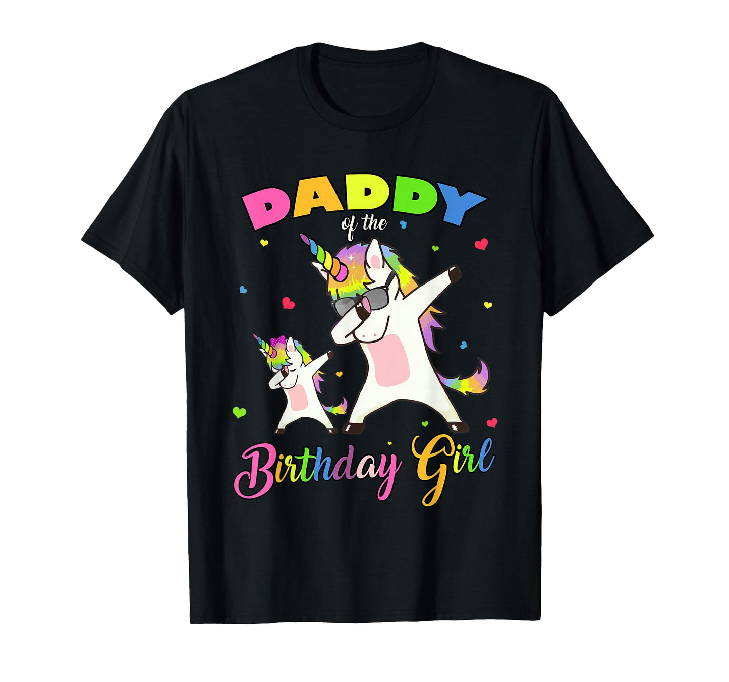 Daddy Birthday Dabbing Unicorn T-Shirt - Aesthetic Graphic for Adults - T-Shirt, Sweatshirt, Hoodie