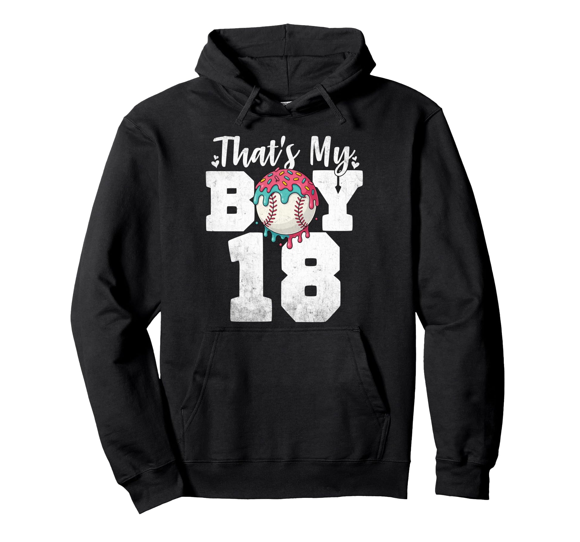 Thats My Baseball 18 Number Mom Dad 18 Hoodie - Unique Graphic Unisex - T-Shirt, Sweatshirt, Hoodie