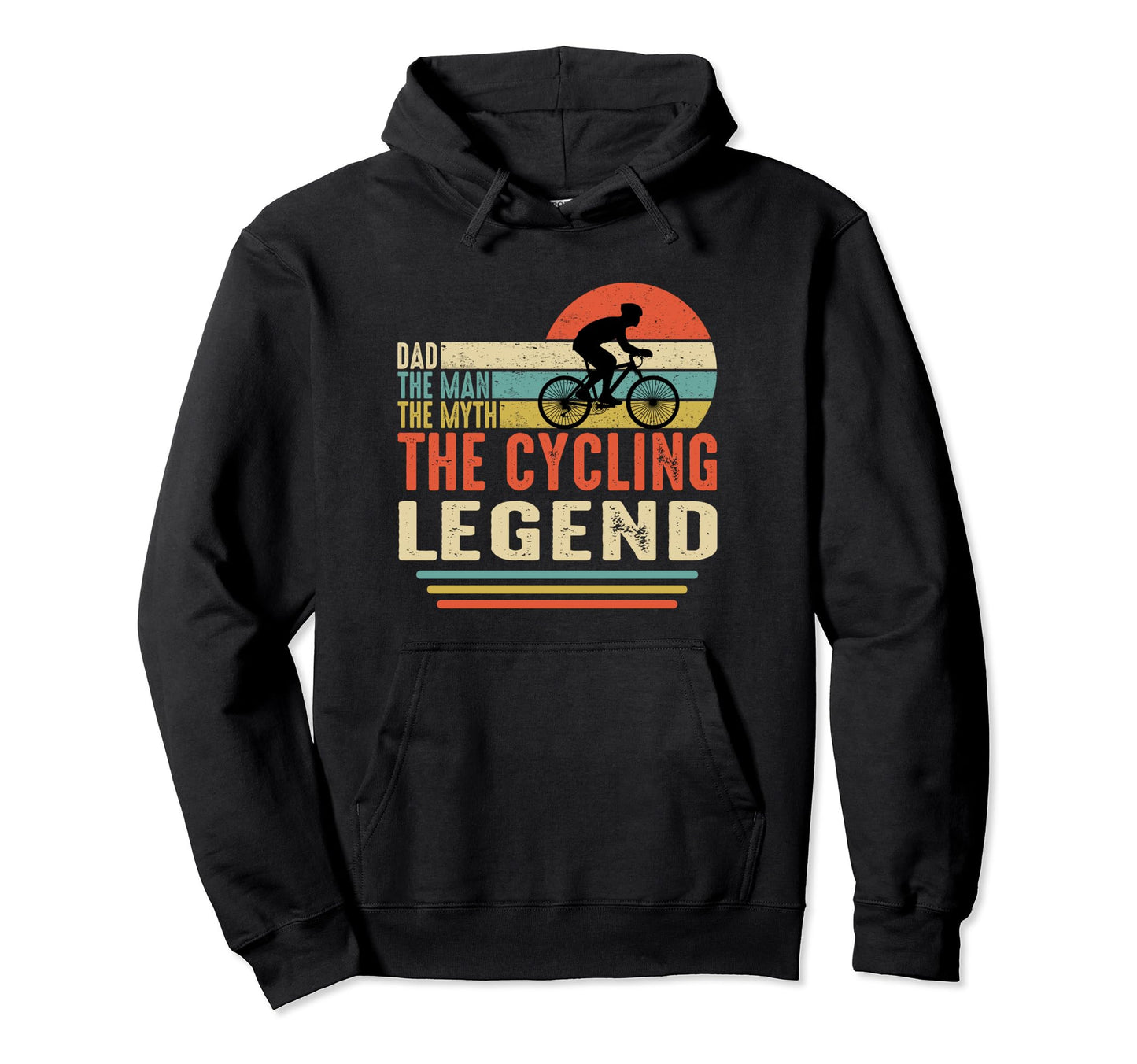 Dad Myth Cycling Legend Funny Hoodie - Graphic Print for Adults - T-Shirt, Sweatshirt, Hoodie