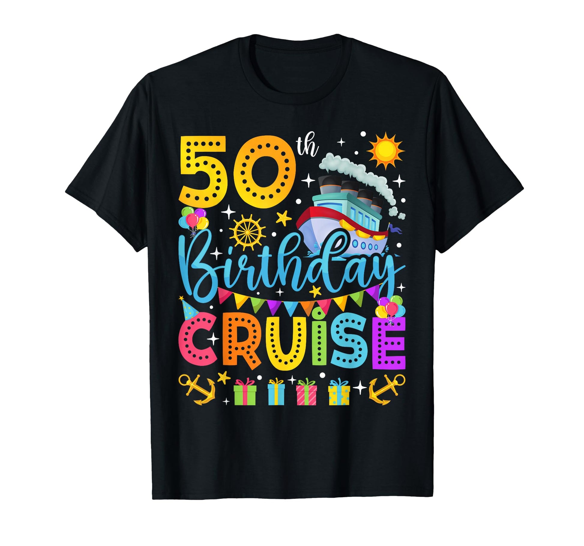 50Th Birthday Cruise Cruising Lover 50 T-Shirt - Aesthetic Graphic Unisex - T-Shirt, Sweatshirt, Hoodie