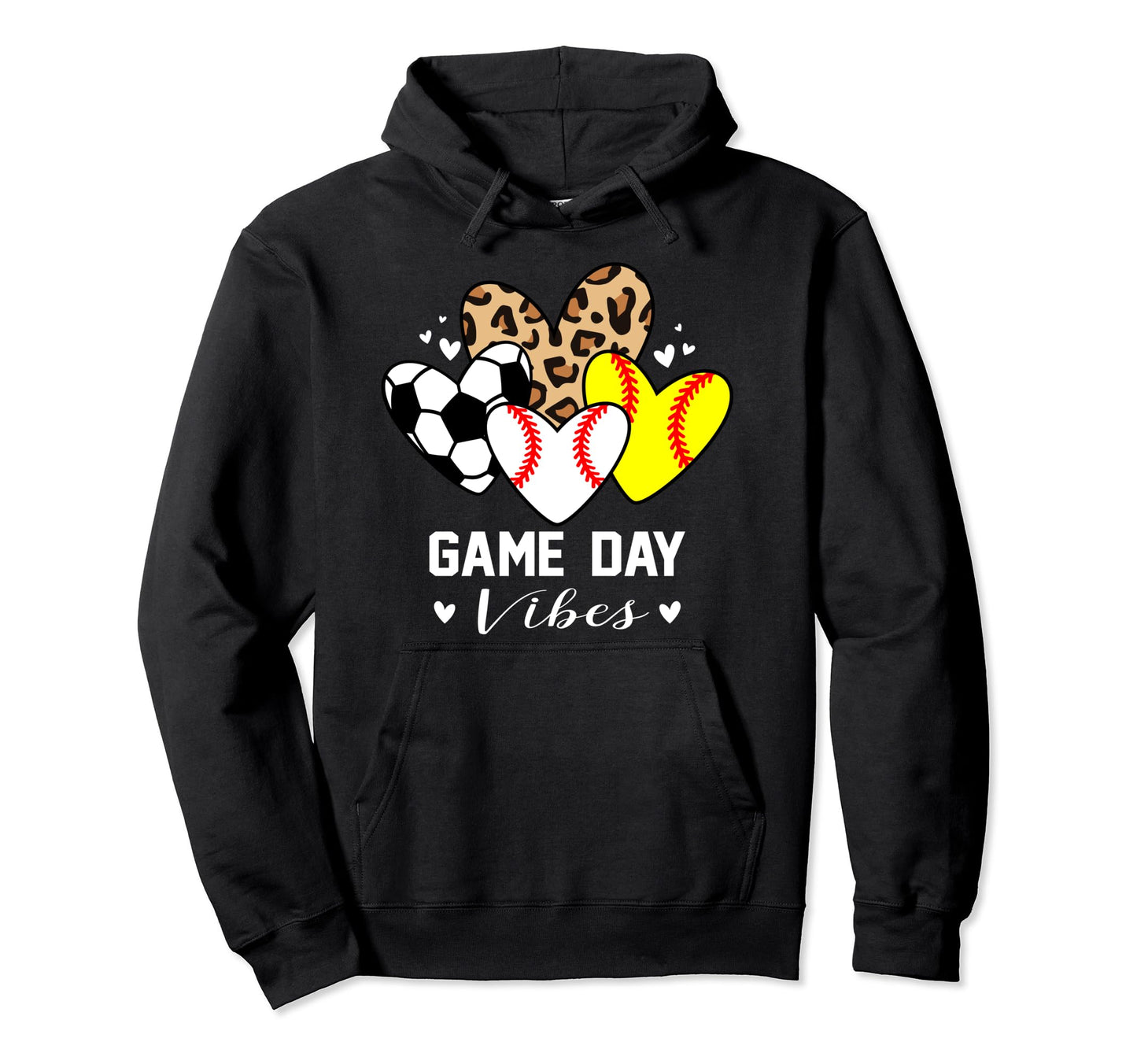 Game Day Vibes Funny Baseball Softball Hoodie - Novelty Apparel for Adults - T-Shirt, Sweatshirt, Hoodie