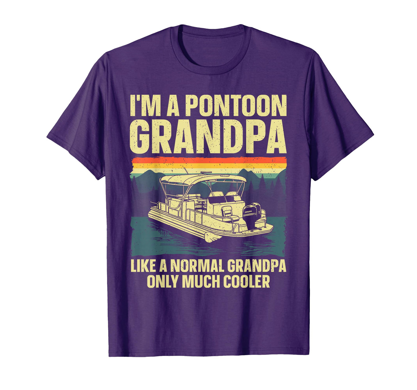Pontoon Boat Art Grandpa Boating Pontoon T-Shirt - Unique Graphic Unisex - T-Shirt, Sweatshirt, Hoodie