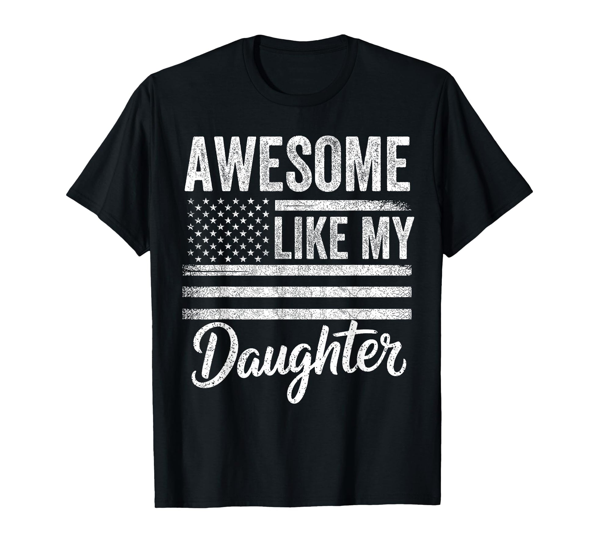 Fathers Day American Flag Awesome T-Shirt - Minimalist Print Men Women - T-Shirt, Sweatshirt, Hoodie