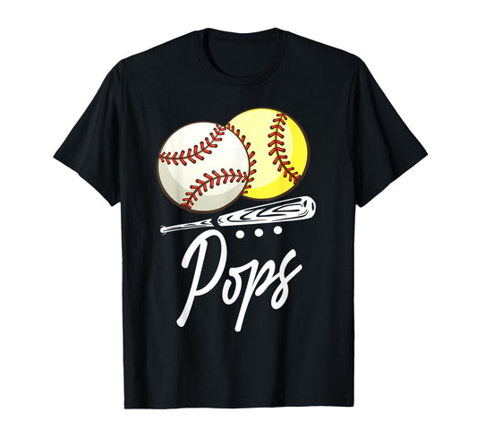 Ball Pops Baseball Softball T-Shirt - Trendy Graphic for Adults - T-Shirt, Sweatshirt, Hoodie