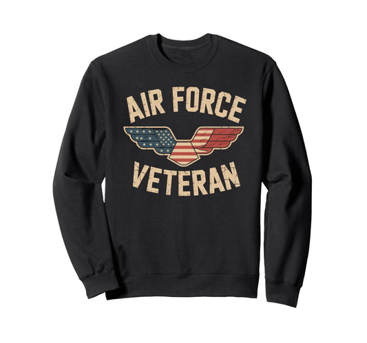 Air Force Veteran Us American Flag Sweatshirt - Custom Art Print Men Women - T-Shirt, Sweatshirt, Hoodie