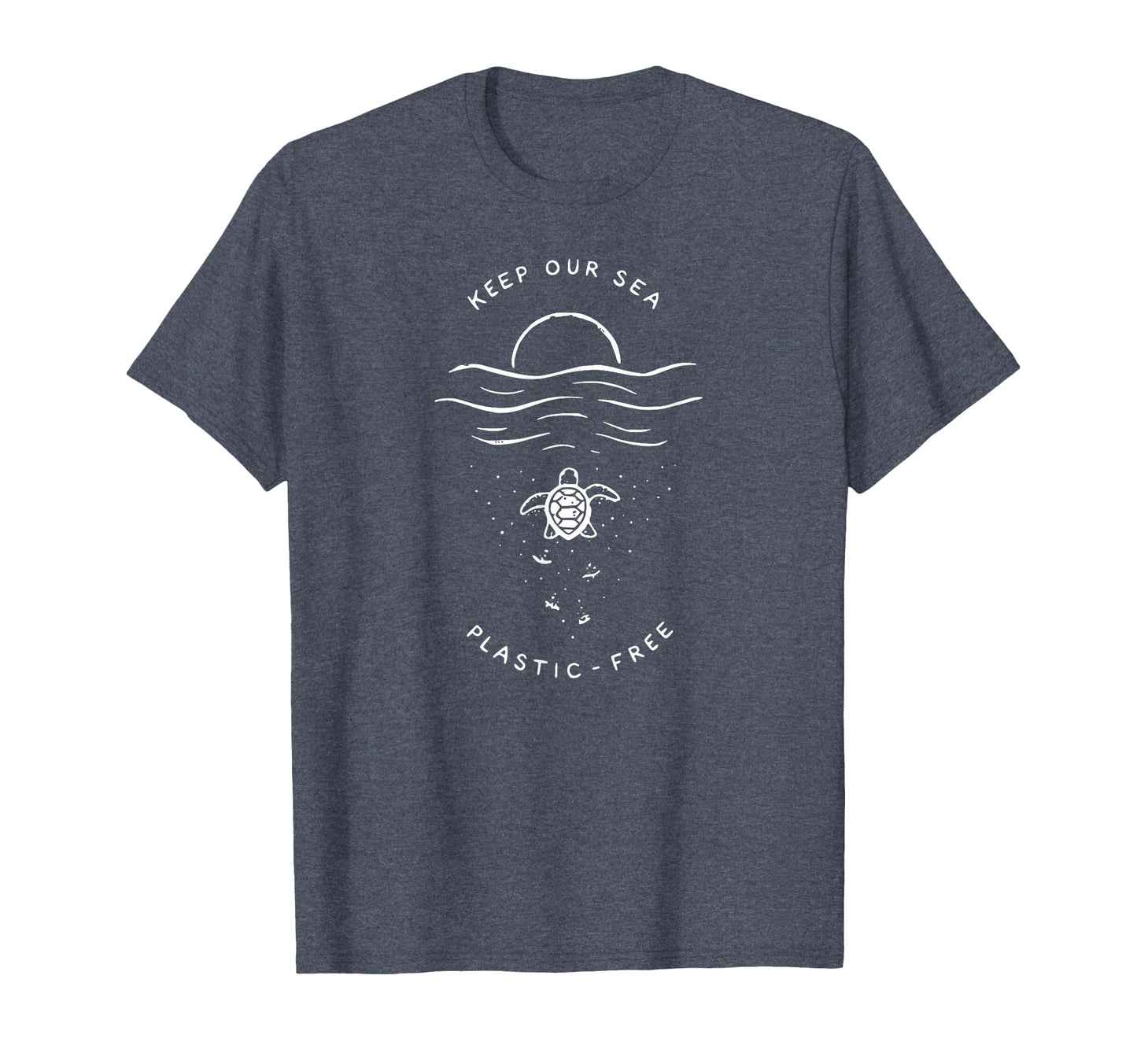Keep Our Sea Plastic Free Save Turtles T-Shirt - Custom Art Print Unisex - T-Shirt, Sweatshirt, Hoodie