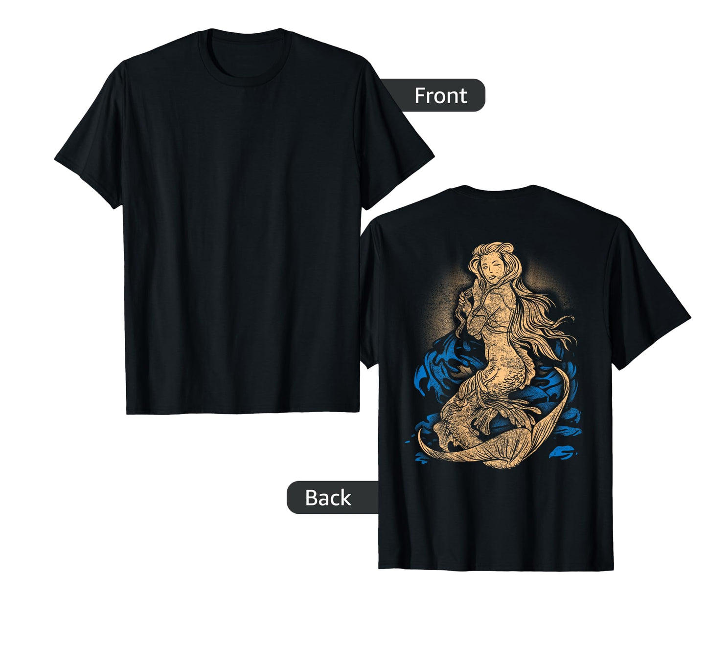 Mermaid Tattoo Pin Up Soldier T-Shirt - Fun Novelty Design for Adults - T-Shirt, Sweatshirt, Hoodie