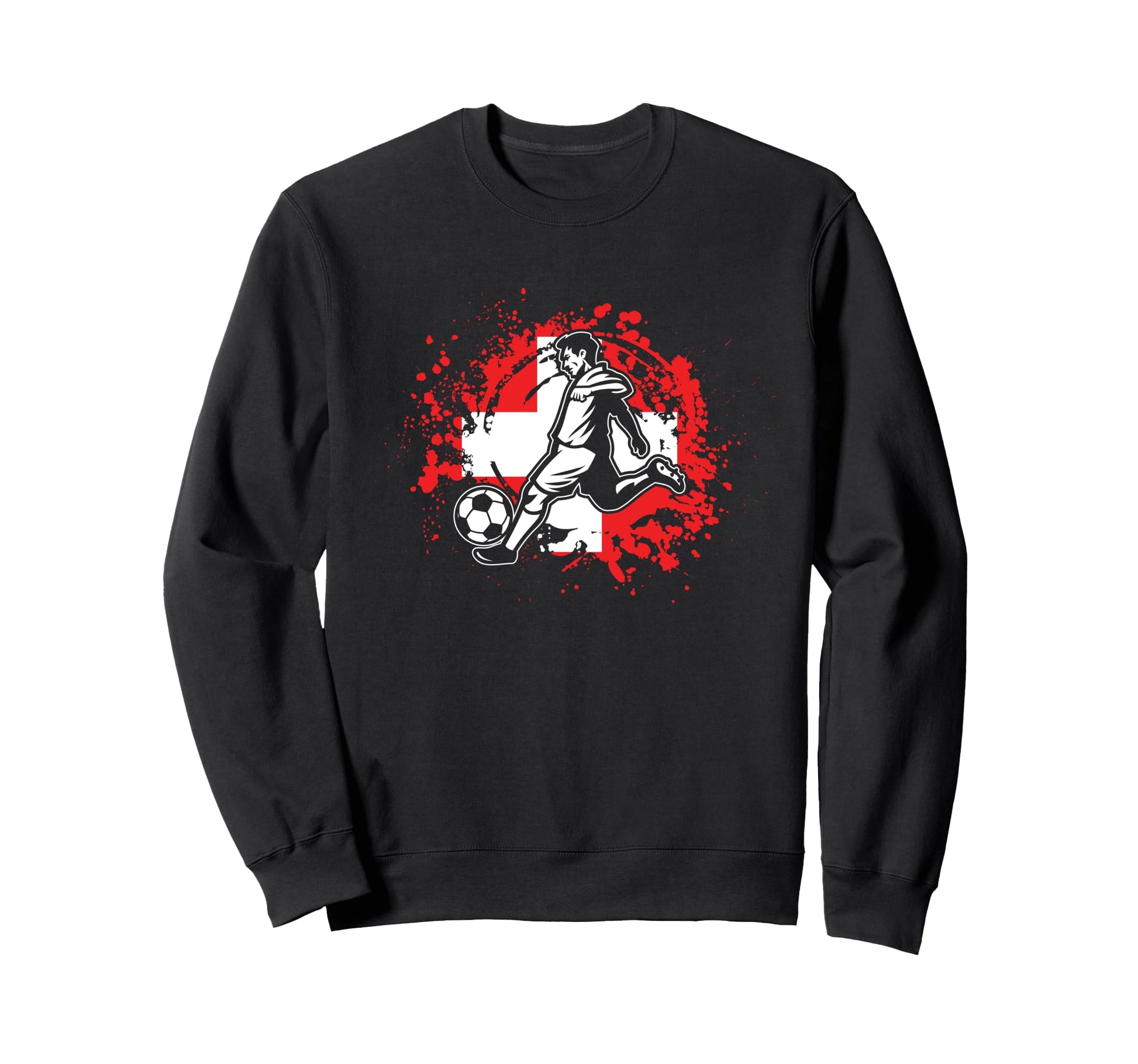 Switzerland Football Swiss Soccer Sweatshirt - Aesthetic Graphic Men Women - T-Shirt, Sweatshirt, Hoodie