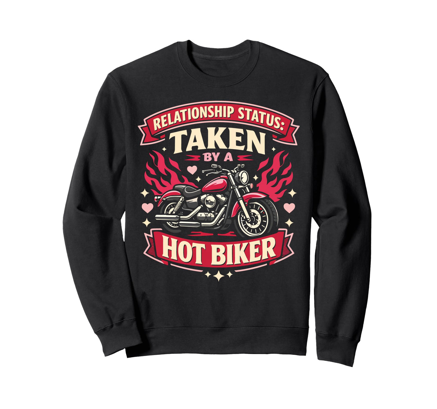 Motorcycle Biker Girlfriend Wife Sweatshirt - Fun Novelty Design Unisex - T-Shirt, Sweatshirt, Hoodie