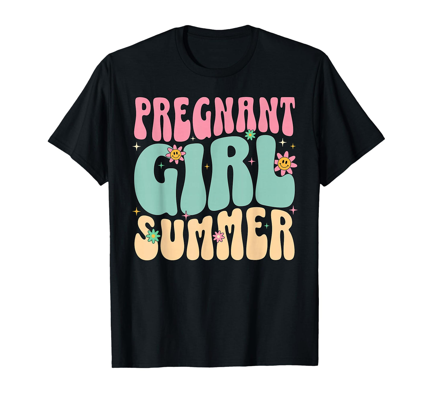 Groovy Pregnancy Reveal Pregnant T-Shirt - Minimalist Print for Adults - T-Shirt, Sweatshirt, Hoodie