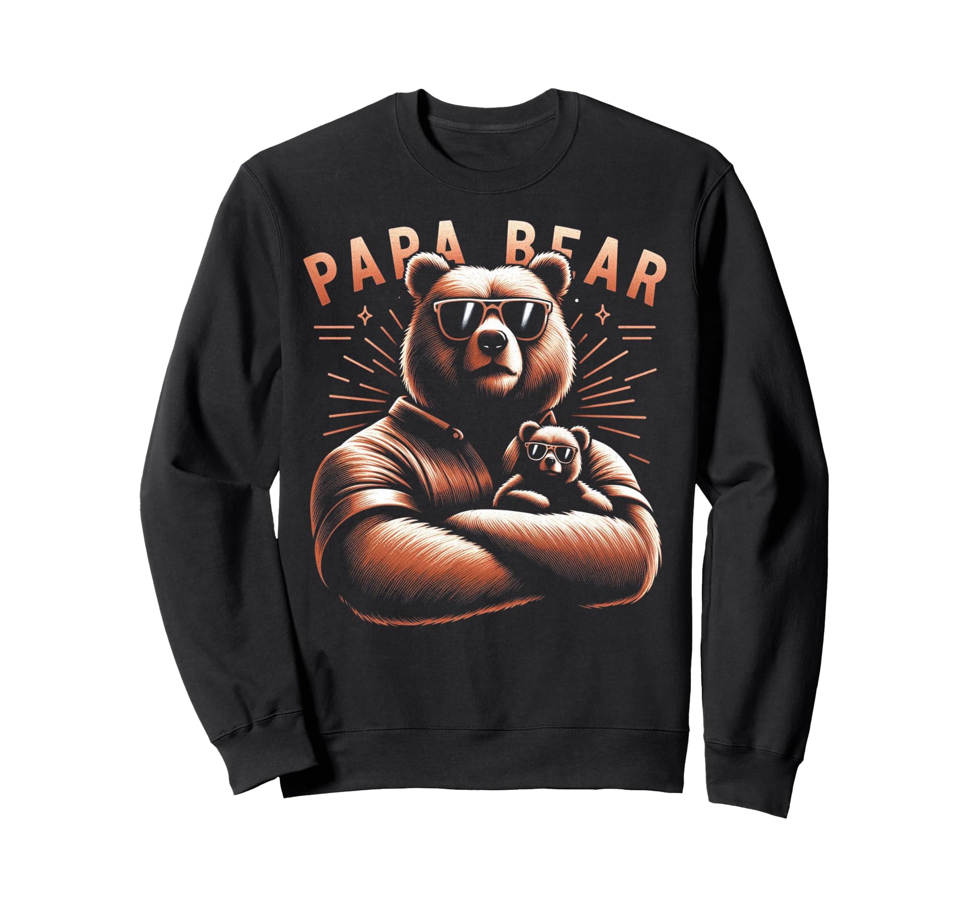 Papa Bear Funny Bears Animal Lover Sweatshirt - Minimalist Print Unisex - T-Shirt, Sweatshirt, Hoodie
