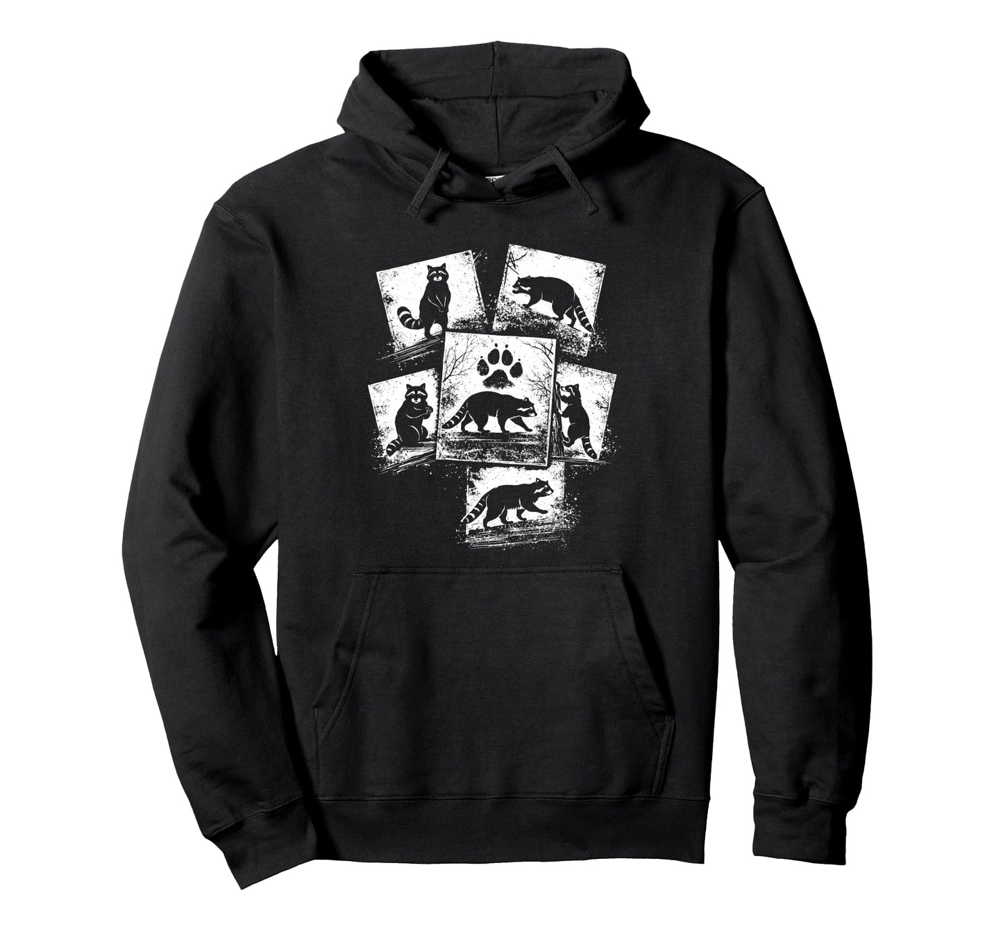 Raccoon Collage Trash Panda Animal Hoodie - Graphic Print Unisex - T-Shirt, Sweatshirt, Hoodie