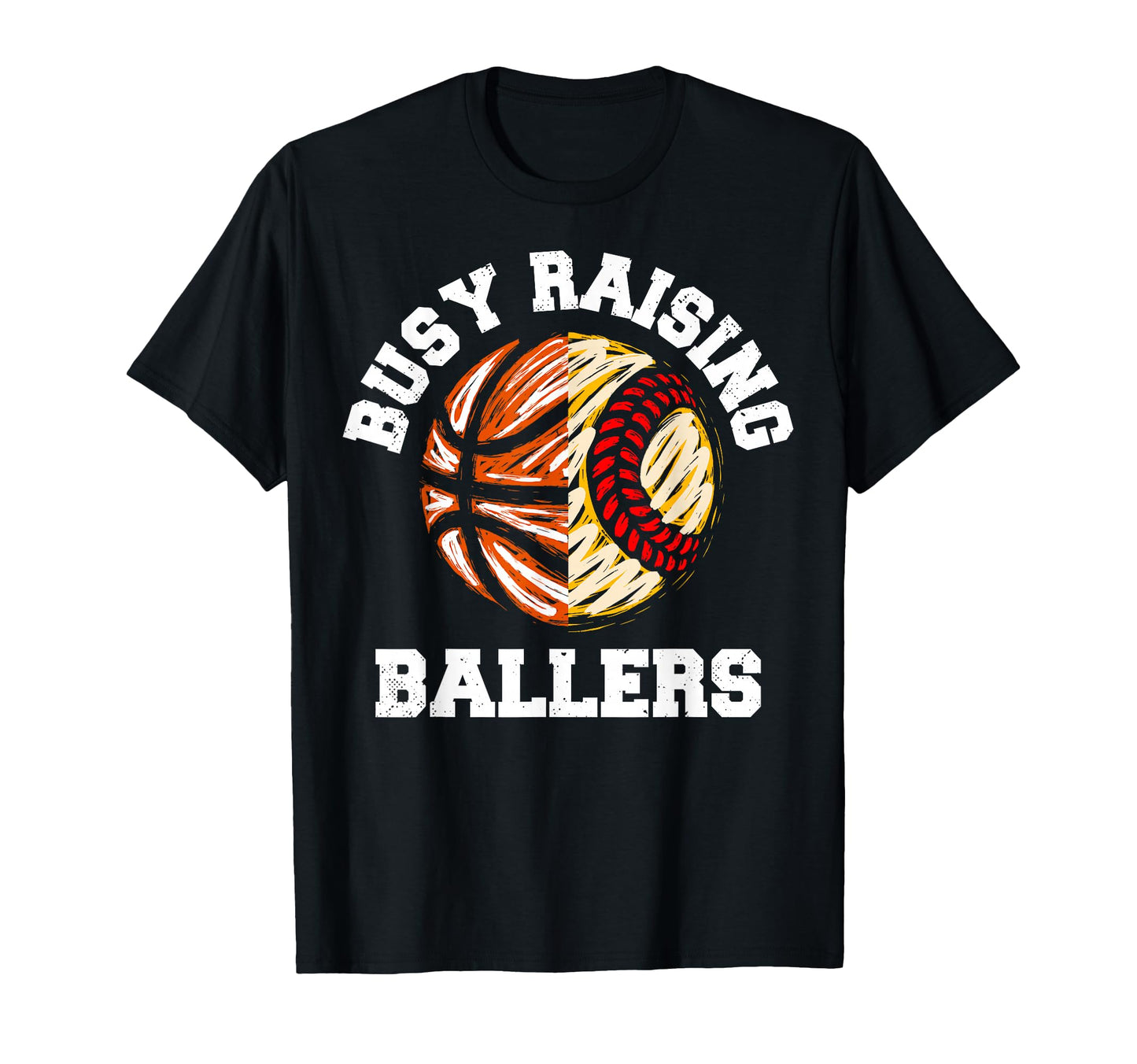 Busy Raising Ballers Funny Softball T-Shirt - Novelty Apparel for Adults - T-Shirt, Sweatshirt, Hoodie