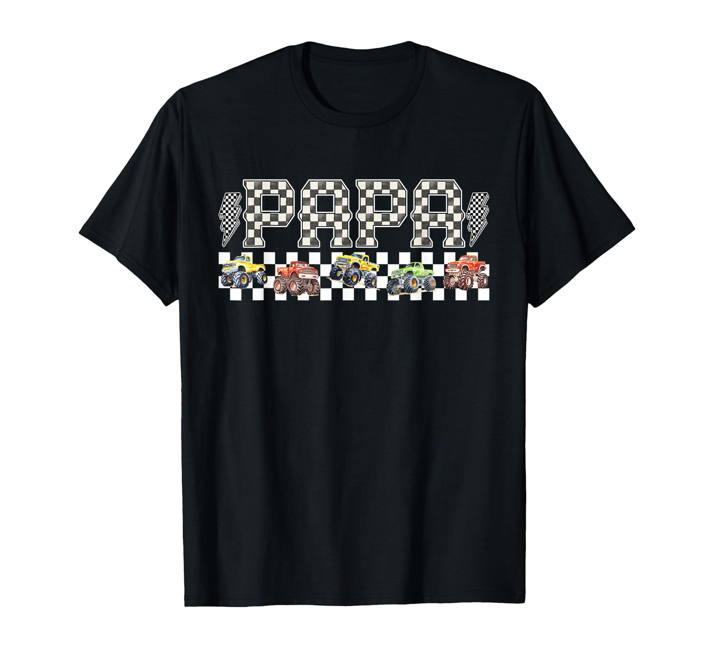 Papa Monster Truck Family Crew T-Shirt - Novelty Apparel Men Women - T-Shirt, Sweatshirt, Hoodie