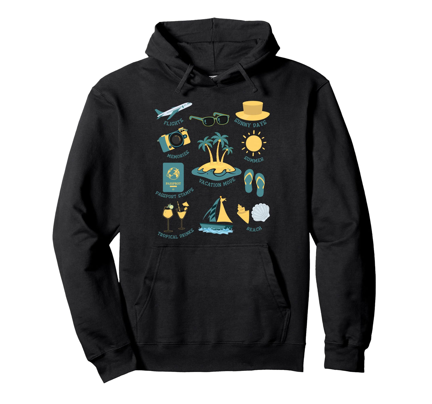 Tropical Beach Vacation Family Matching Hoodie - Unique Graphic Unisex - T-Shirt, Sweatshirt, Hoodie