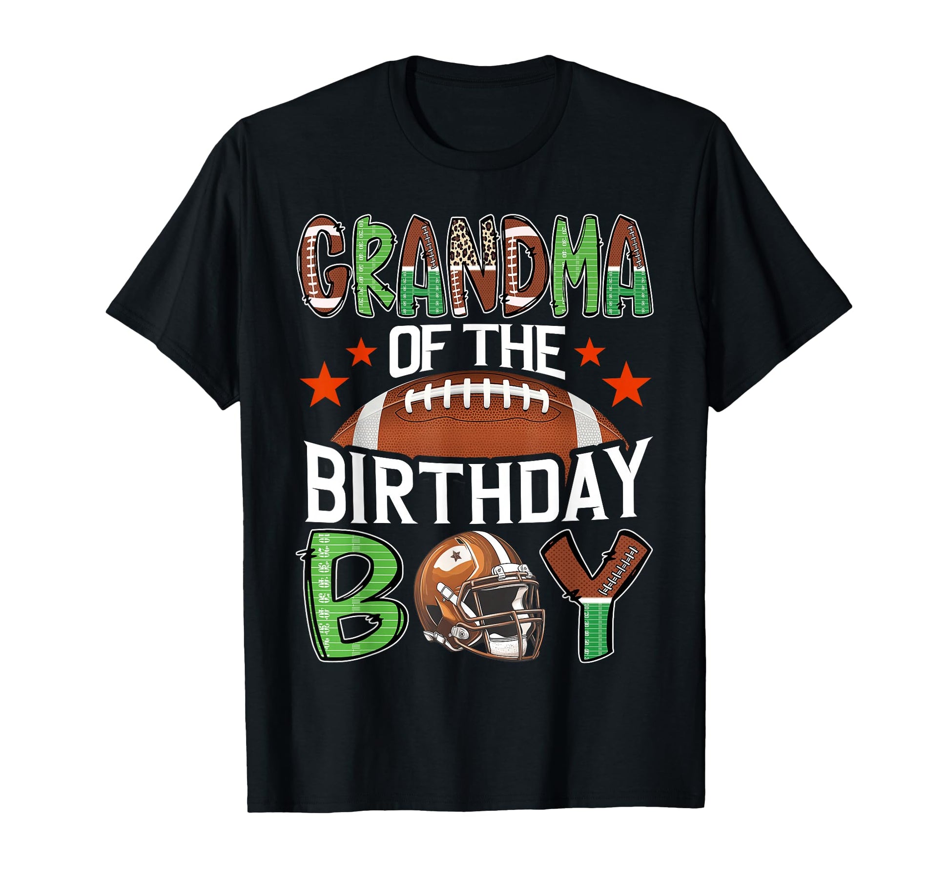 Grandma Birthday Game Day Football T-Shirt - Casual Everyday Wear Unisex - T-Shirt, Sweatshirt, Hoodie