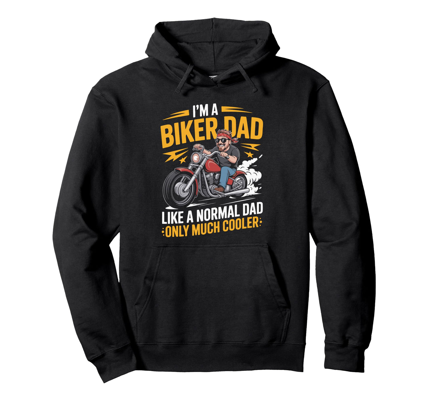 Best Biker Dad Motorcycle Rider Father Hoodie - Minimalist Print Men Women - T-Shirt, Sweatshirt, Hoodie